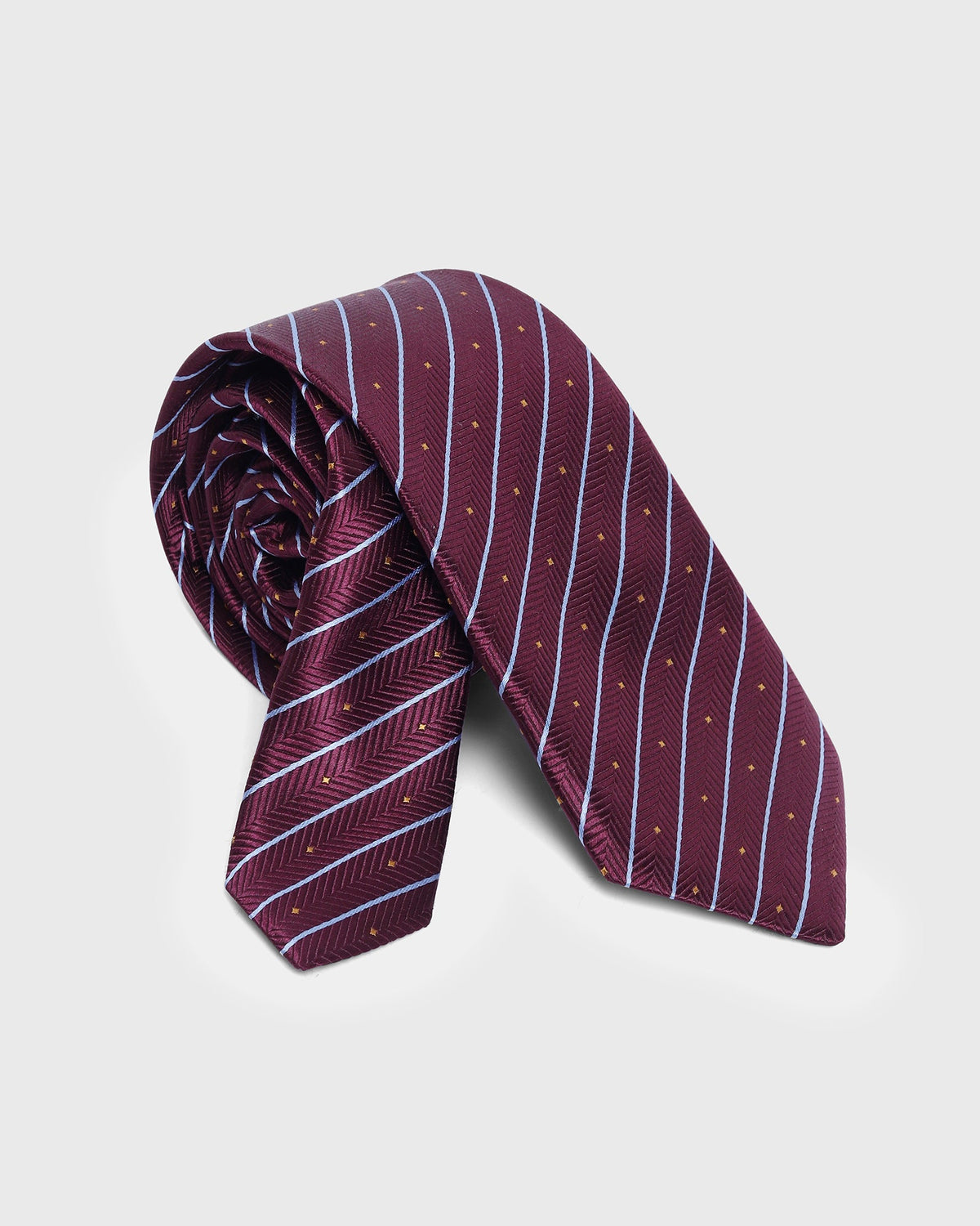 Wine Stripe Tie - Brussels