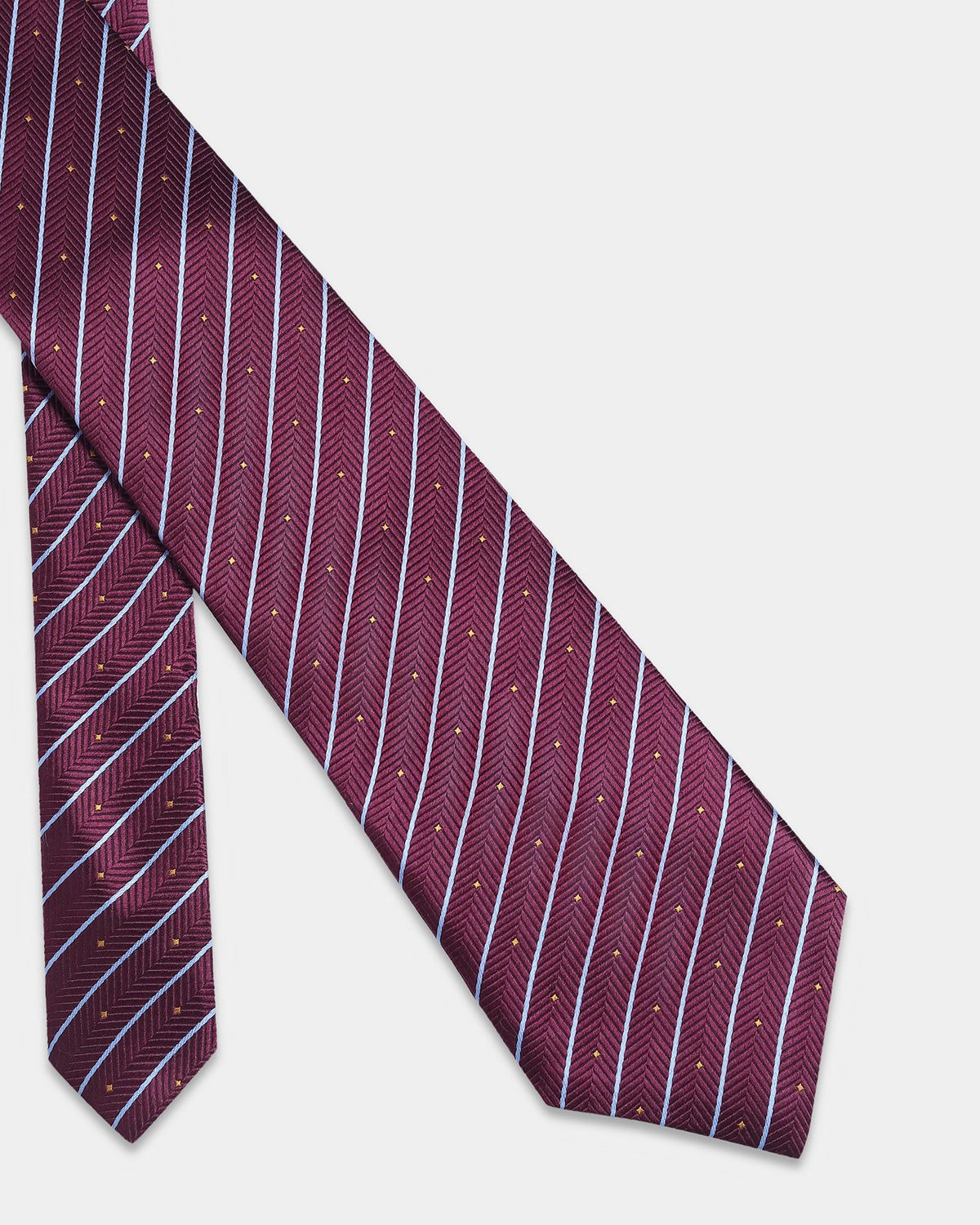 Wine Stripe Tie - Brussels