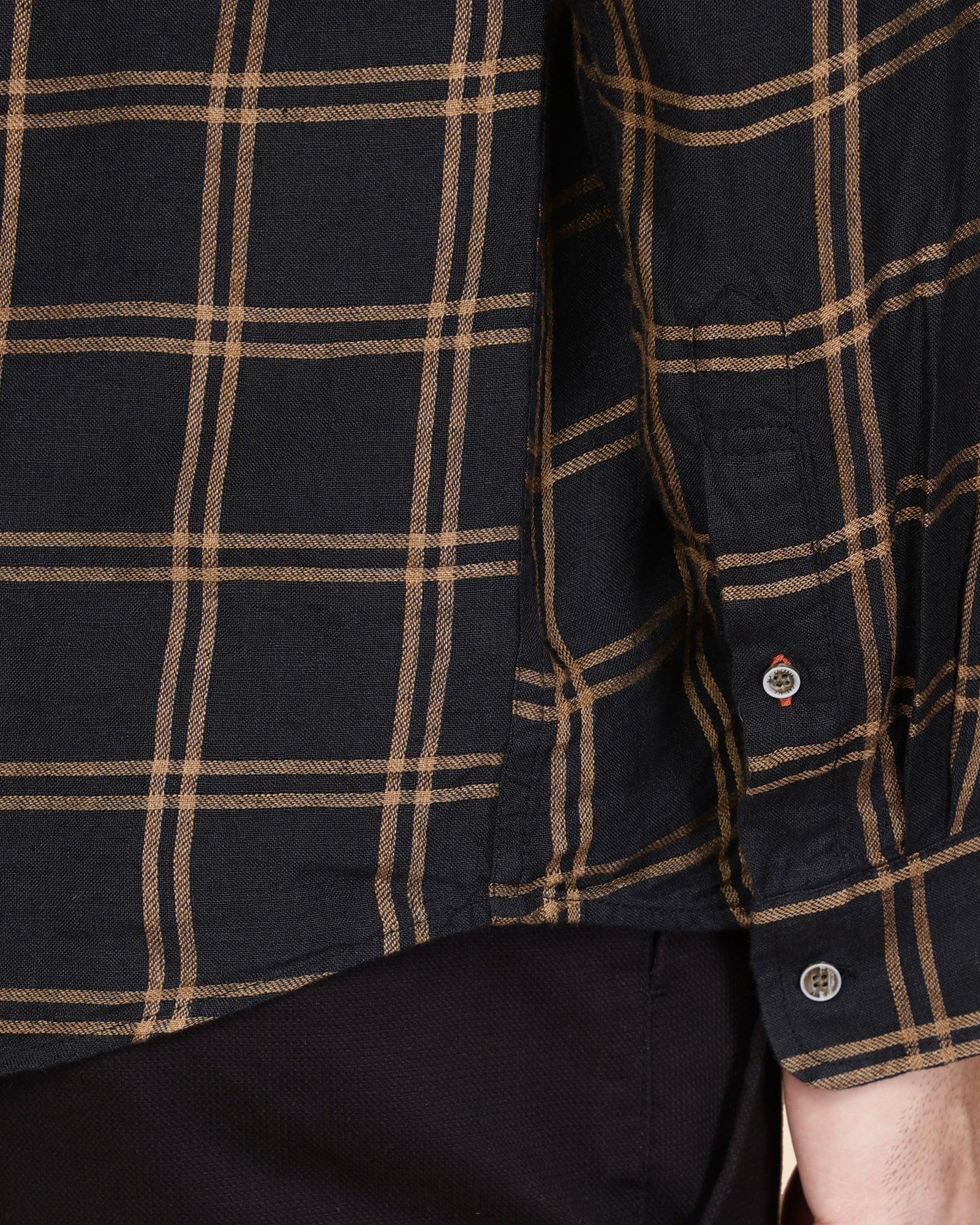 Chrétien Casual Slim Fit Shirt In Black.