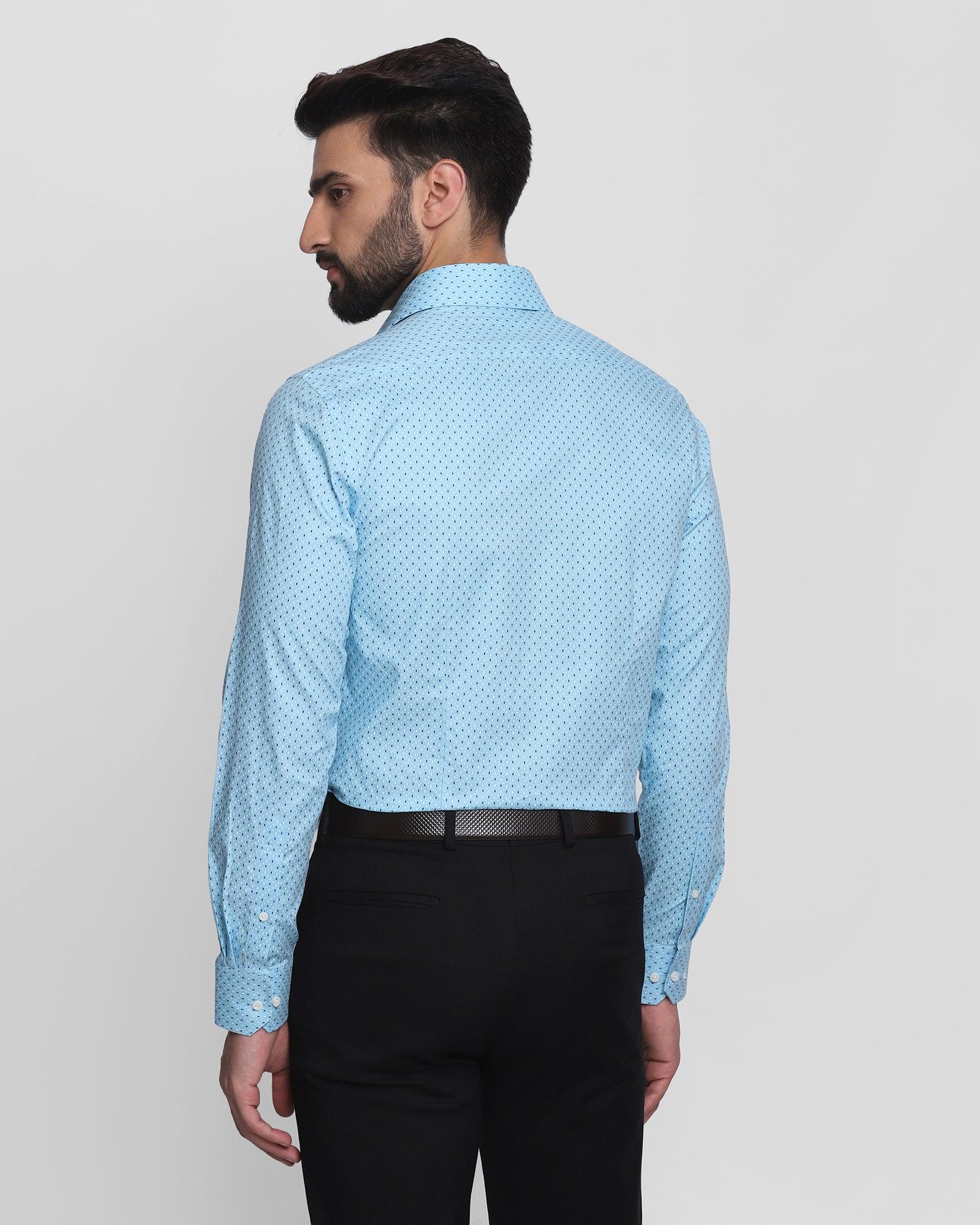 Printed Formal Shirt In Aqua (Antigo) - Blackberrys