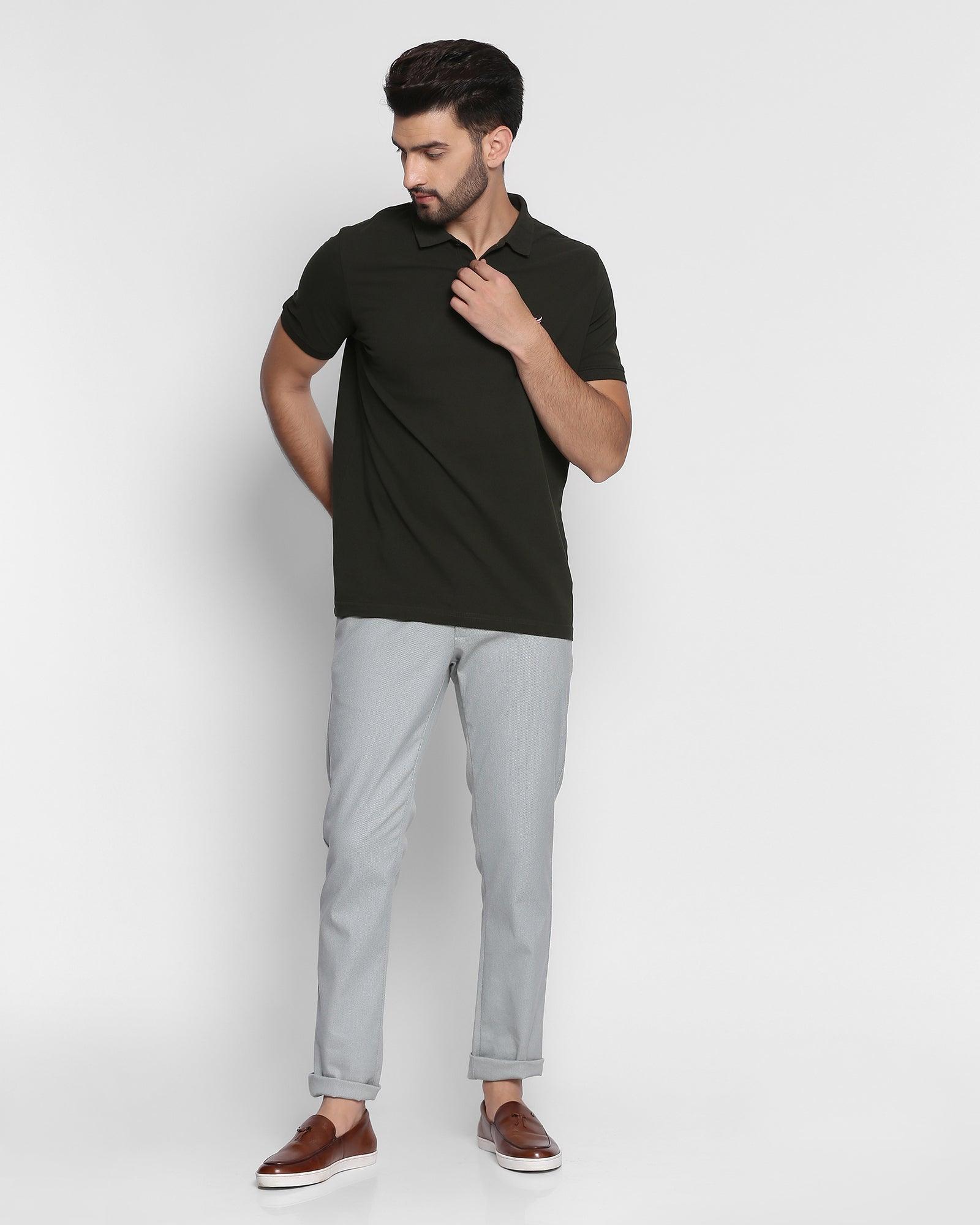 Polo T Shirt In Olive (Brune) - Blackberrys