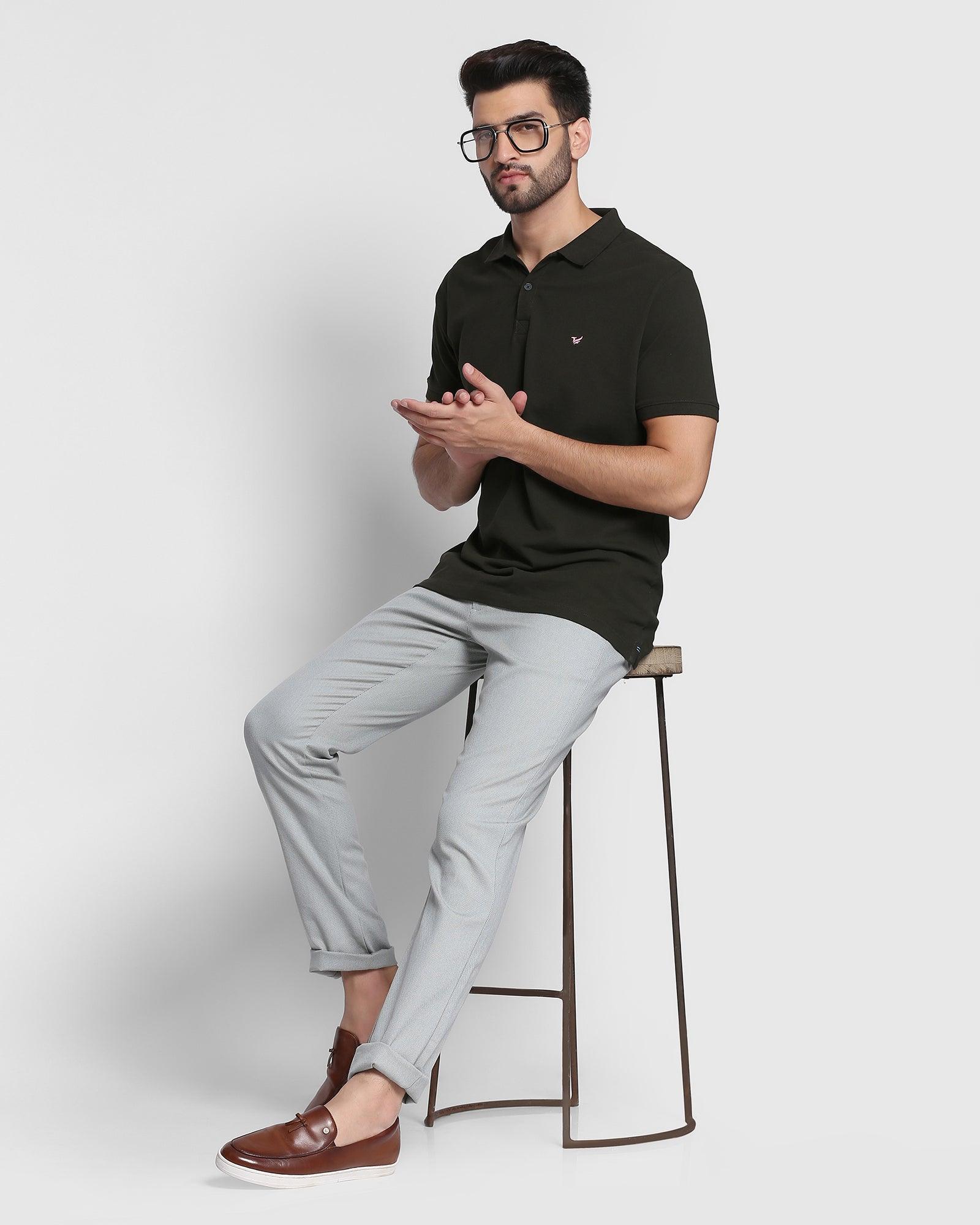 Polo T Shirt In Olive (Brune) - Blackberrys