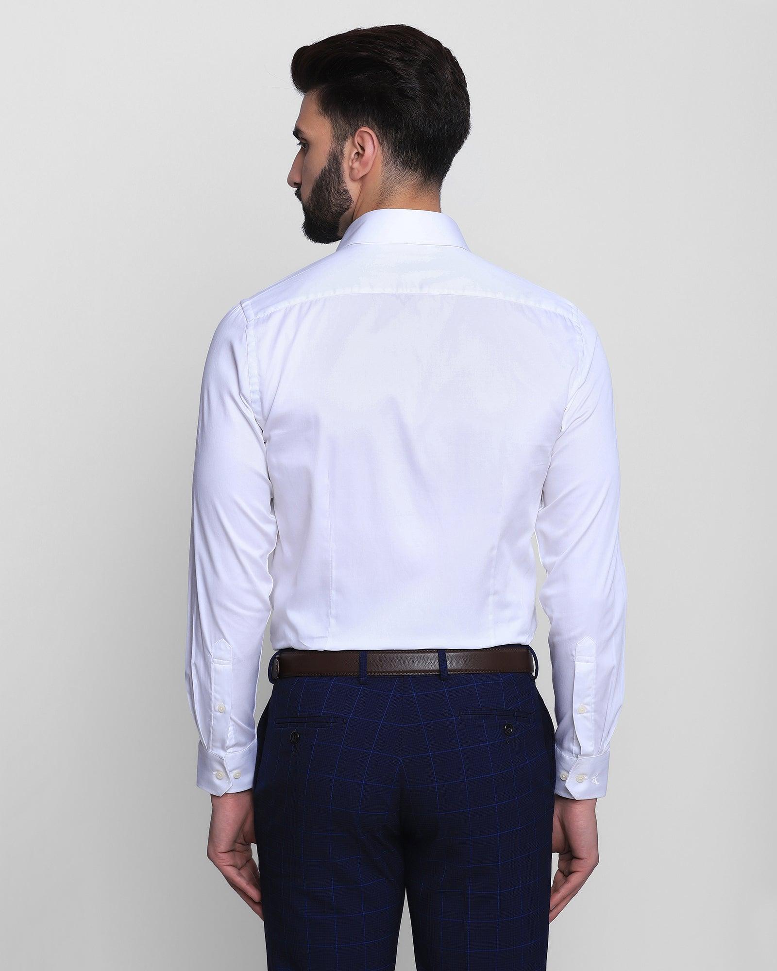 Formal White Solid Shirt - Flint - Blackberrys