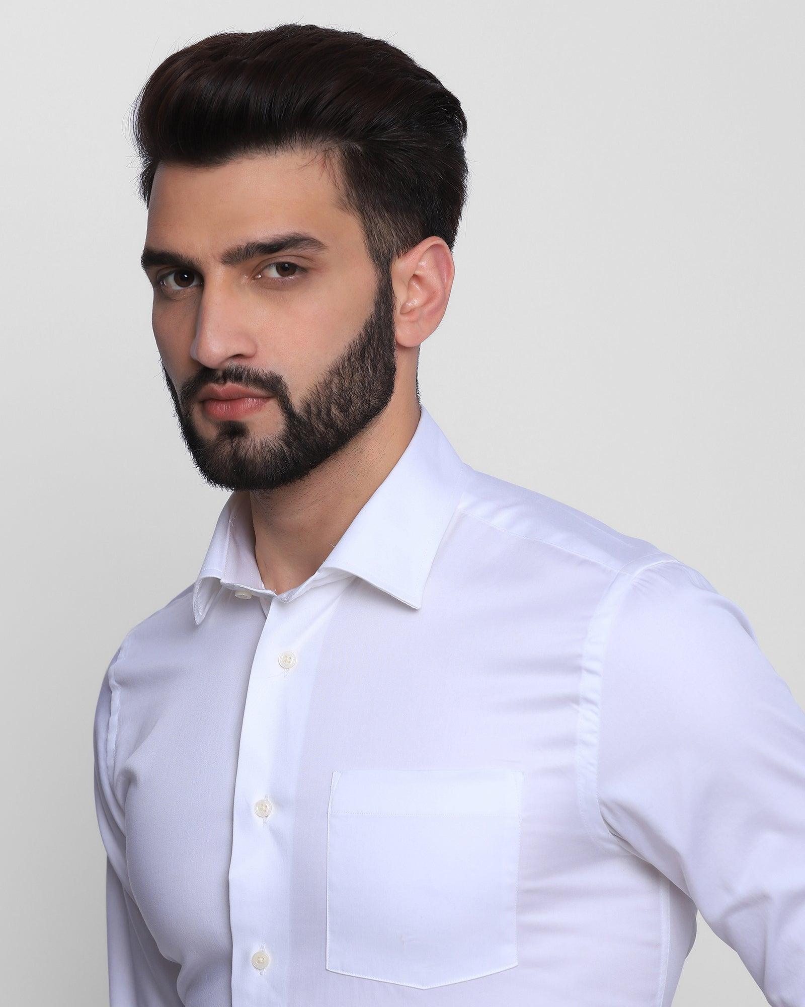 Formal White Solid Shirt - Flint - Blackberrys