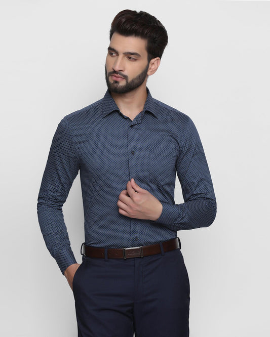 Formal Navy Printed Shirt - Gaze