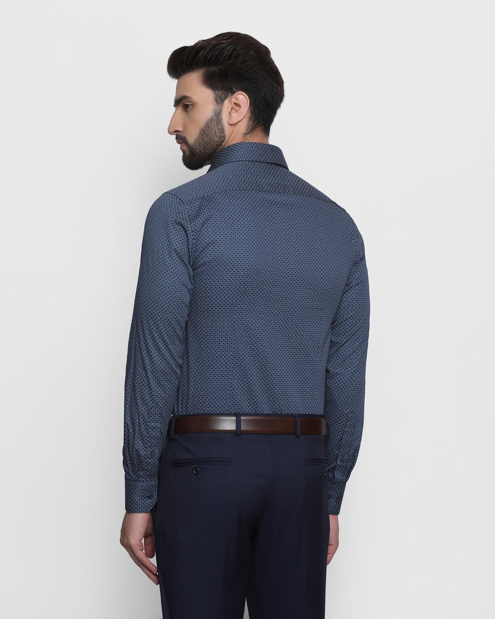 Formal Navy Printed Shirt - Gaze - Blackberrys