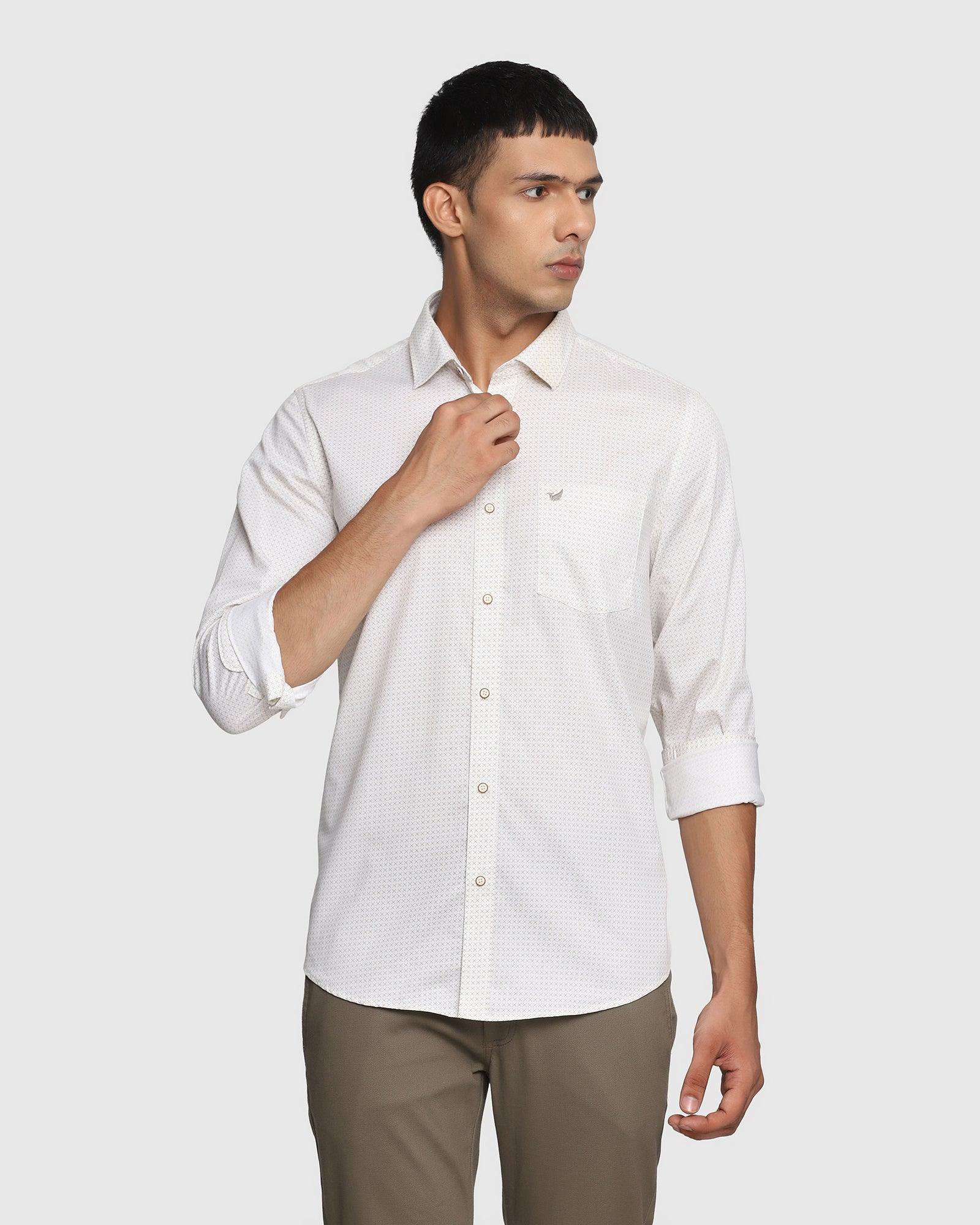 Printed Casual Shirt In Beige (Floyd) - Blackberrys