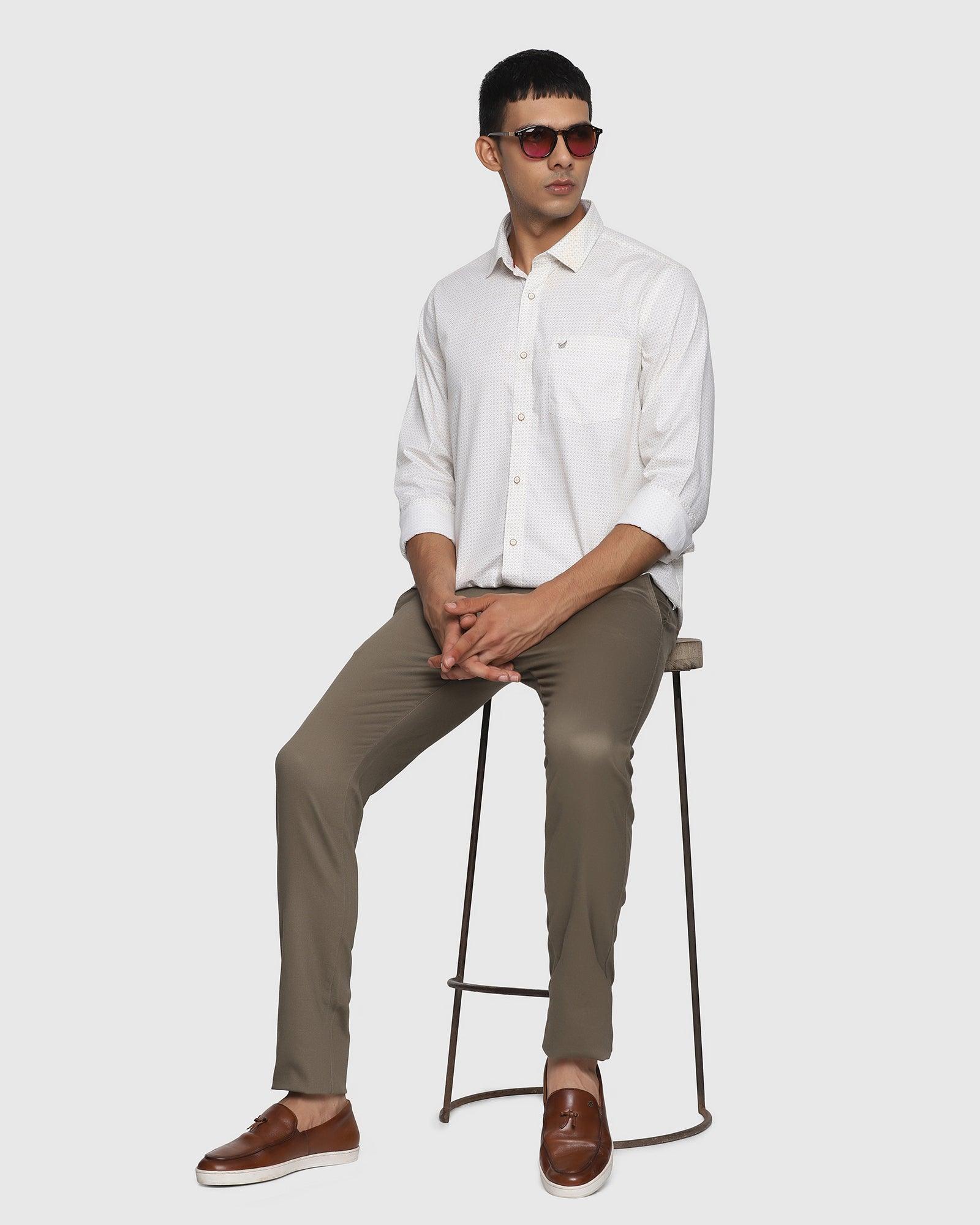 Printed Casual Shirt In Beige (Floyd) - Blackberrys