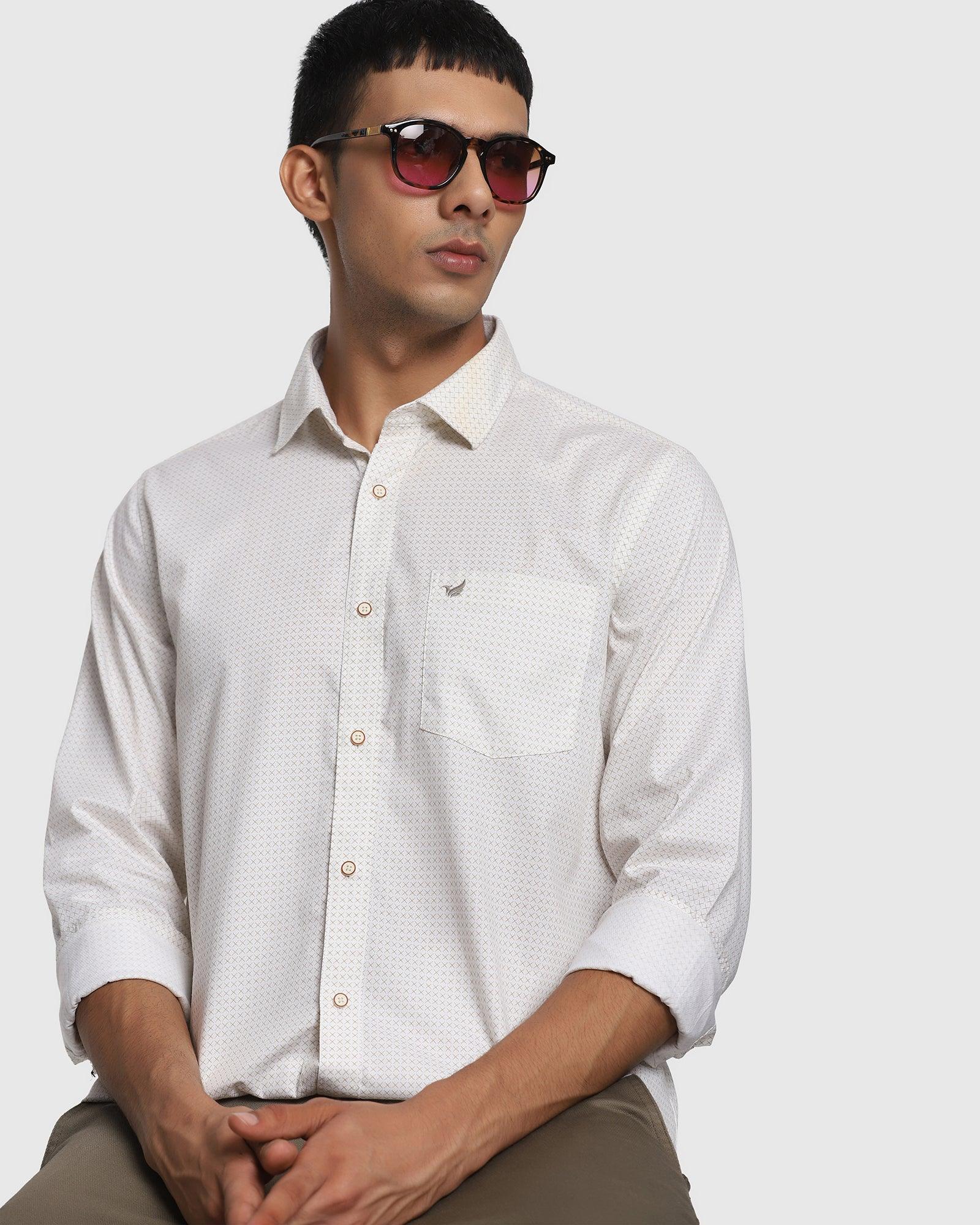 Printed Casual Shirt In Beige (Floyd) - Blackberrys