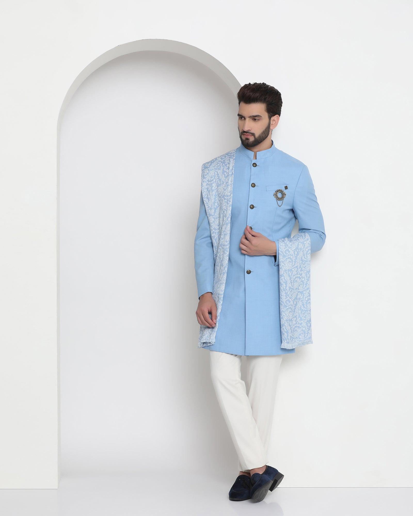 Ethnic 2 Pcs Suit In Blue (Royal) - Blackberrys