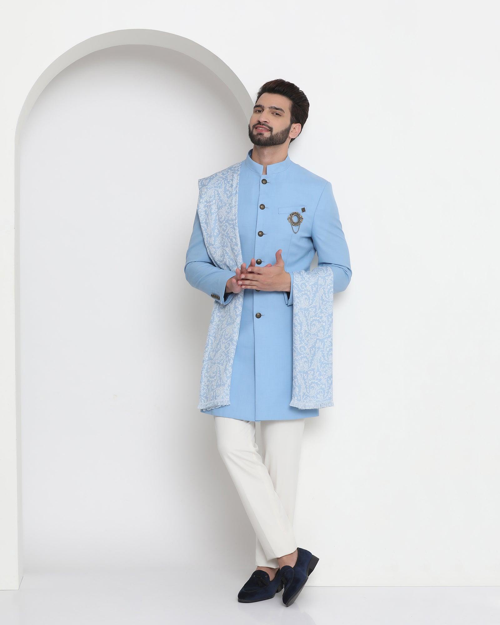 Ethnic 2 Pcs Suit In Blue (Royal) - Blackberrys