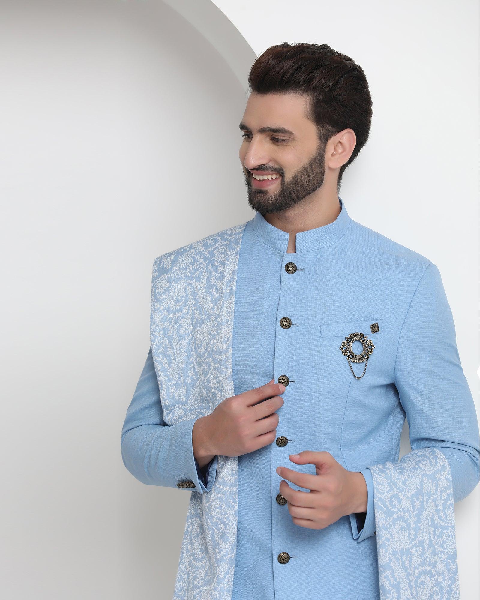 Ethnic 2 Pcs Suit In Blue (Royal) - Blackberrys