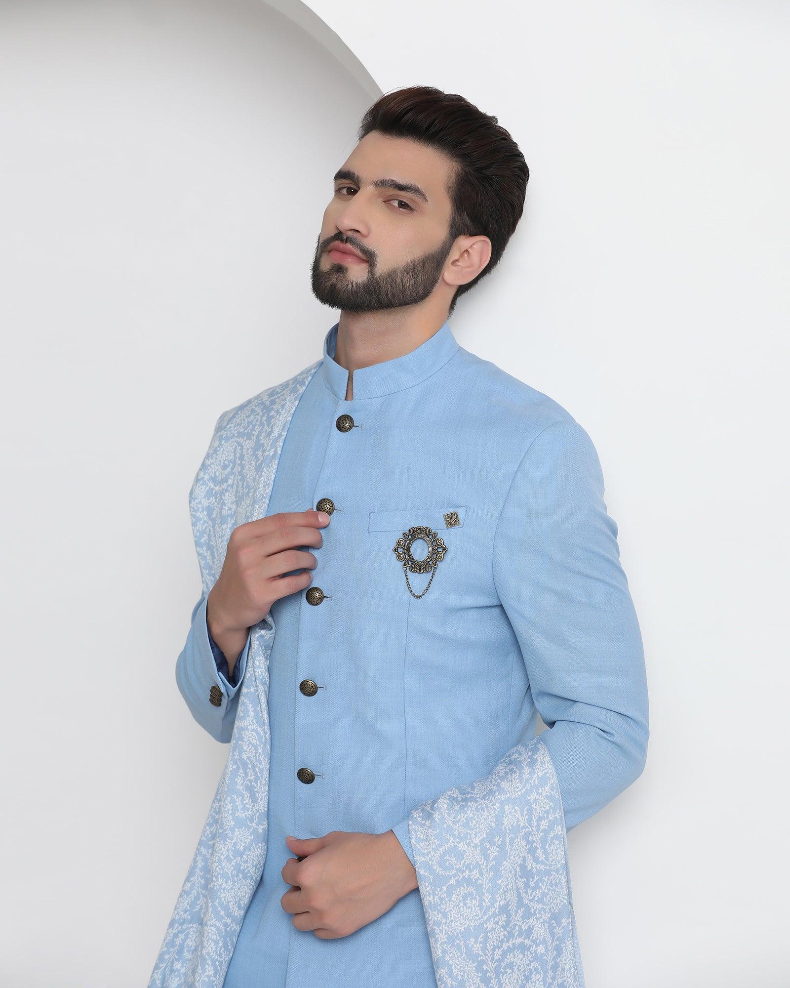 Ethnic 2 Pcs Suit In Blue (Royal) - Blackberrys