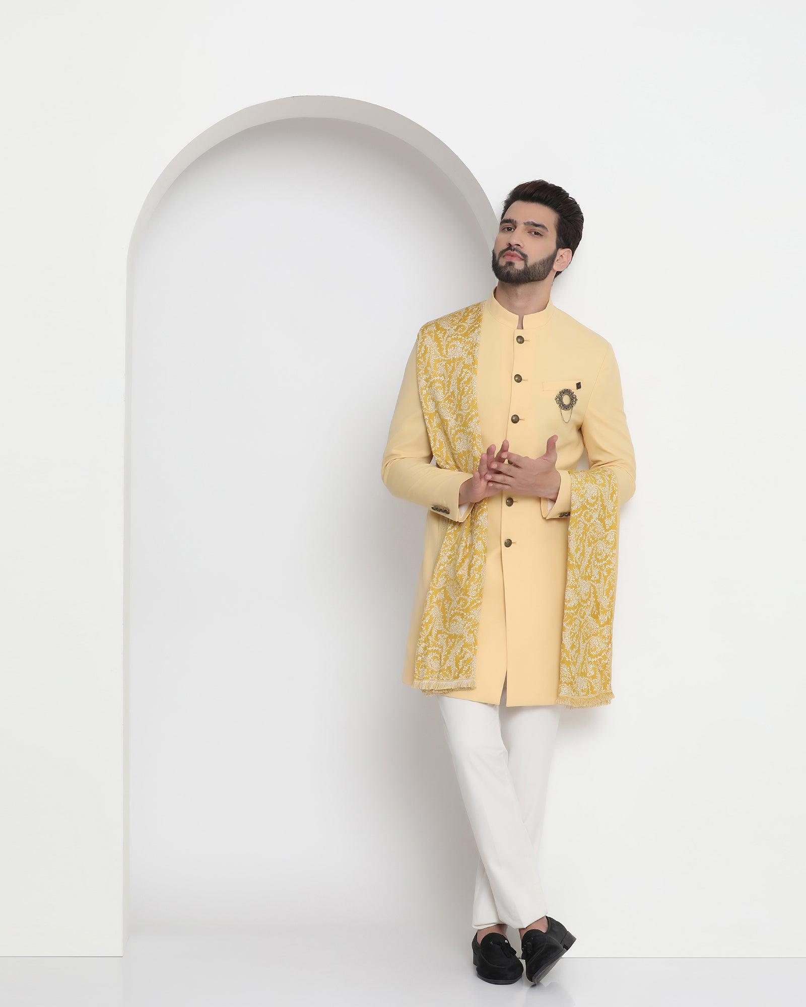 Ethnic 2 Pcs Suit In Yellow (Royal) - Blackberrys