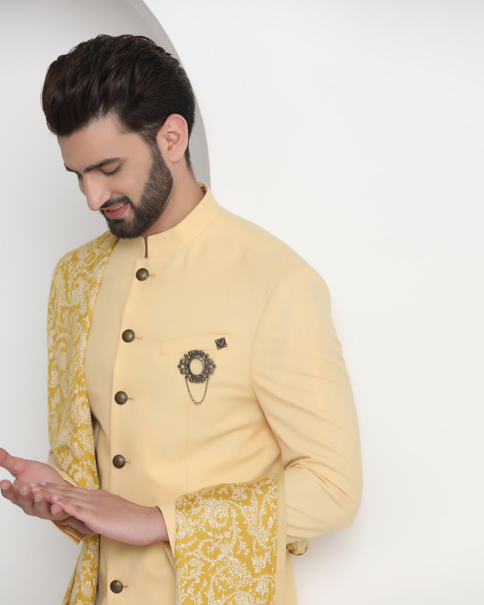 Ethnic 2 Pcs Suit In Yellow (Royal) - Blackberrys