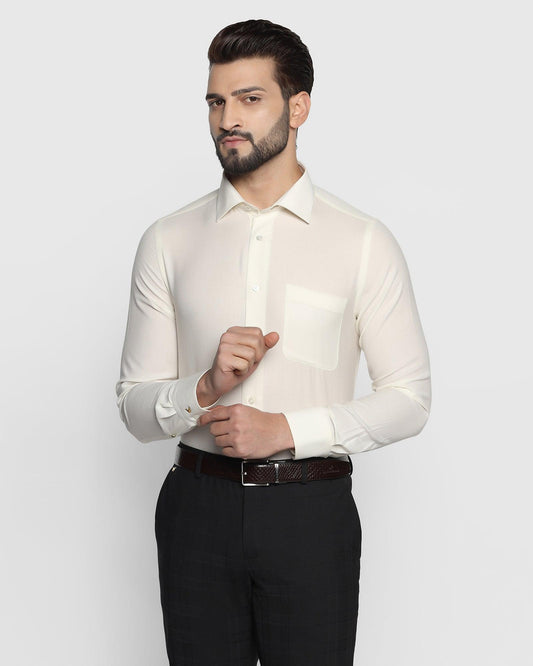 Luxe Formal Cream Solid Shirt - York