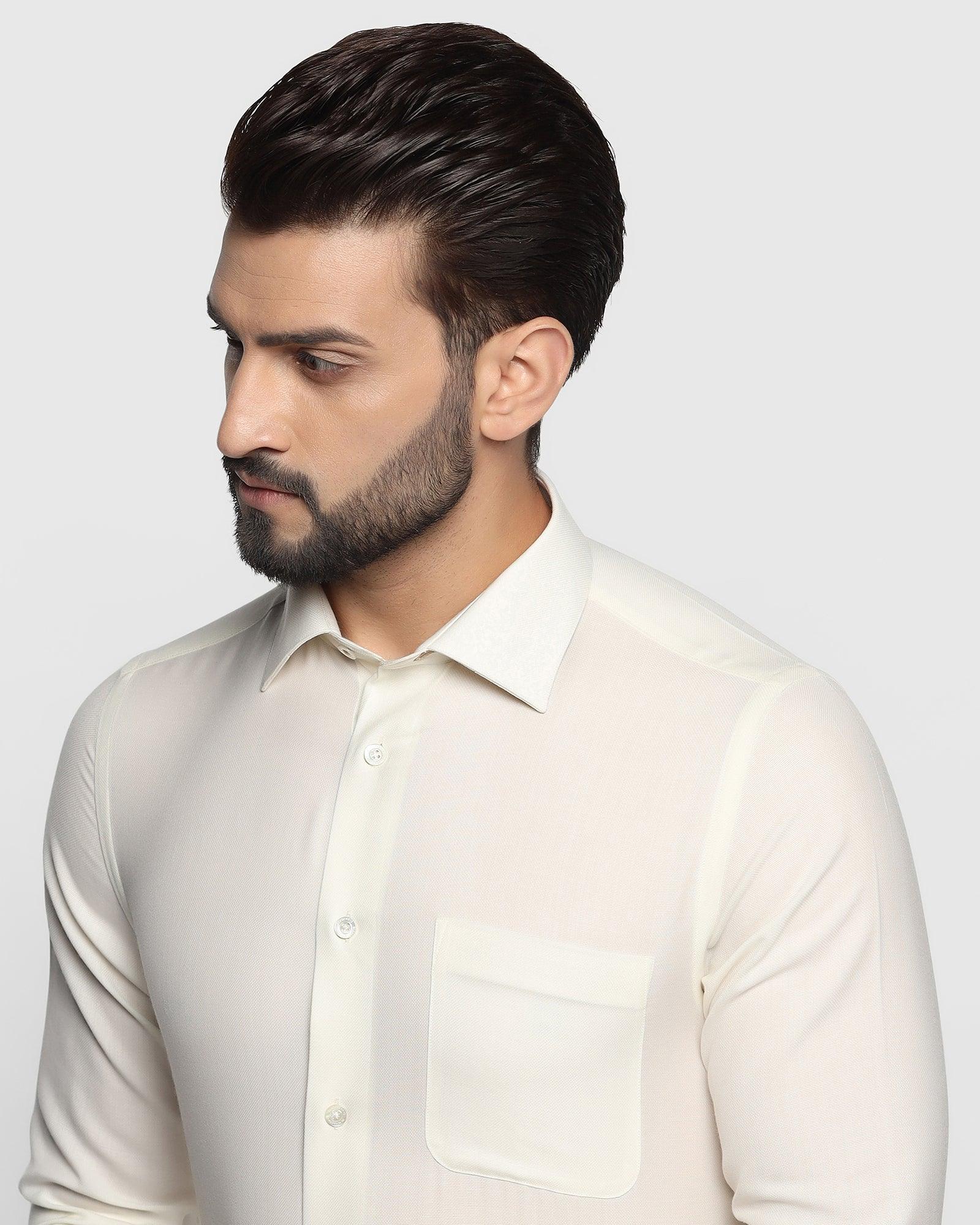 Formal Shirt In Cream (York) - Blackberrys