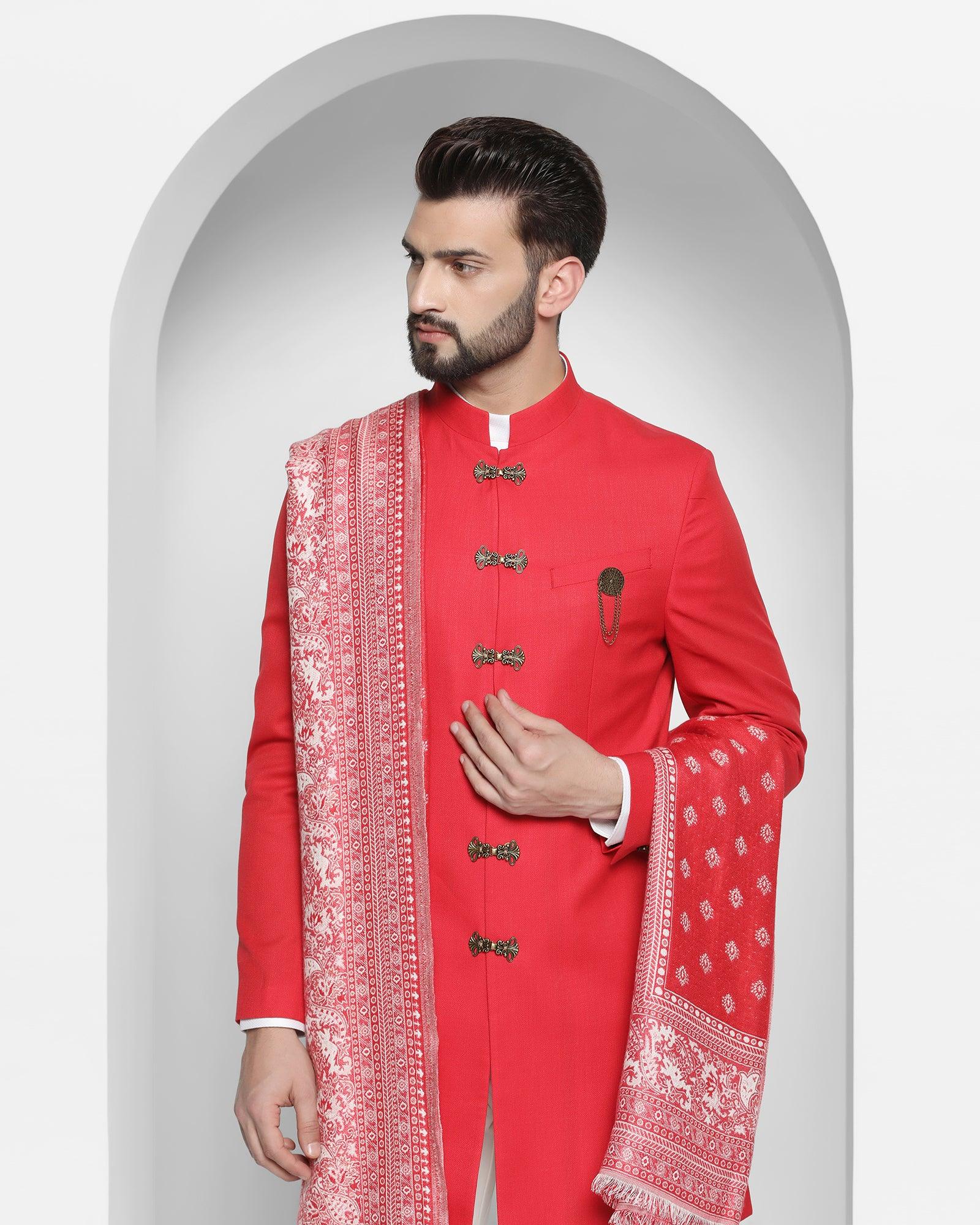 Ethnic 2 Pcs Suit In Red (Tentor) - Blackberrys