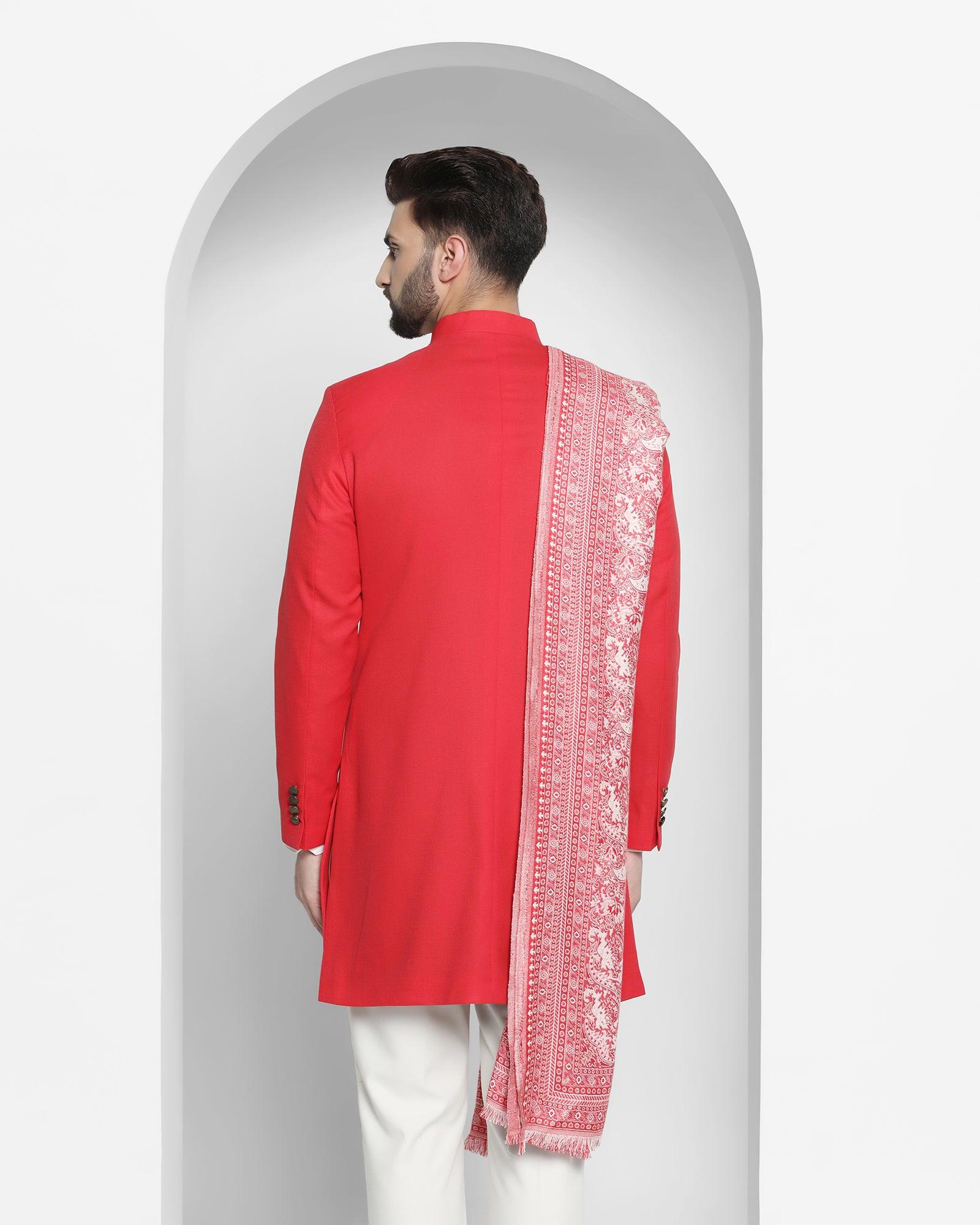 Ethnic 2 Pcs Suit In Red (Tentor) - Blackberrys
