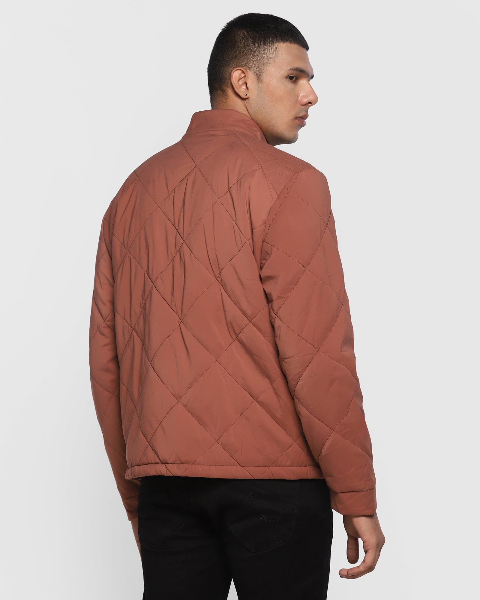 Quilted Zipper Jacket In Tobacco Brown (Arshen) - Blackberrys