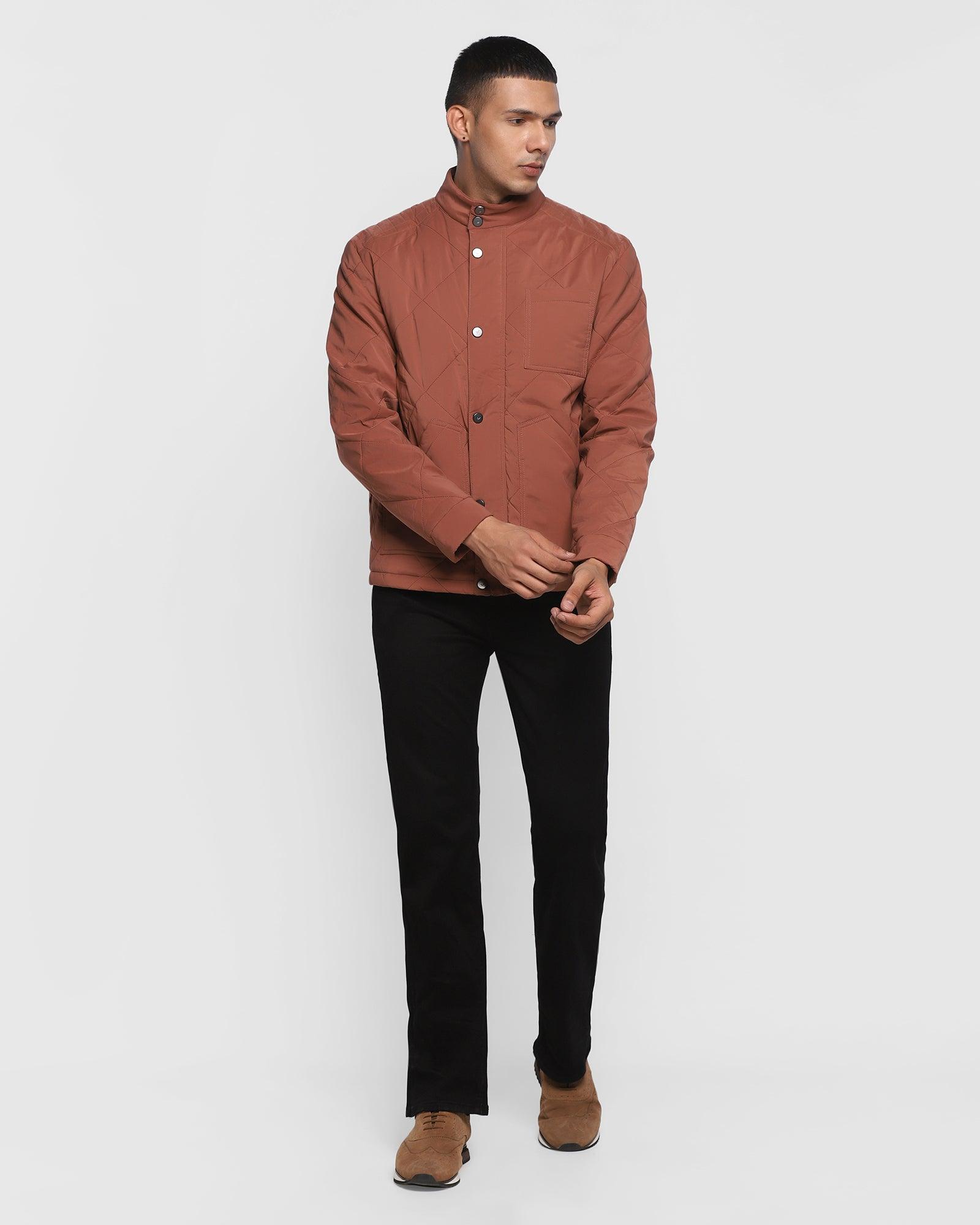 Quilted Zipper Jacket In Tobacco Brown (Arshen) - Blackberrys