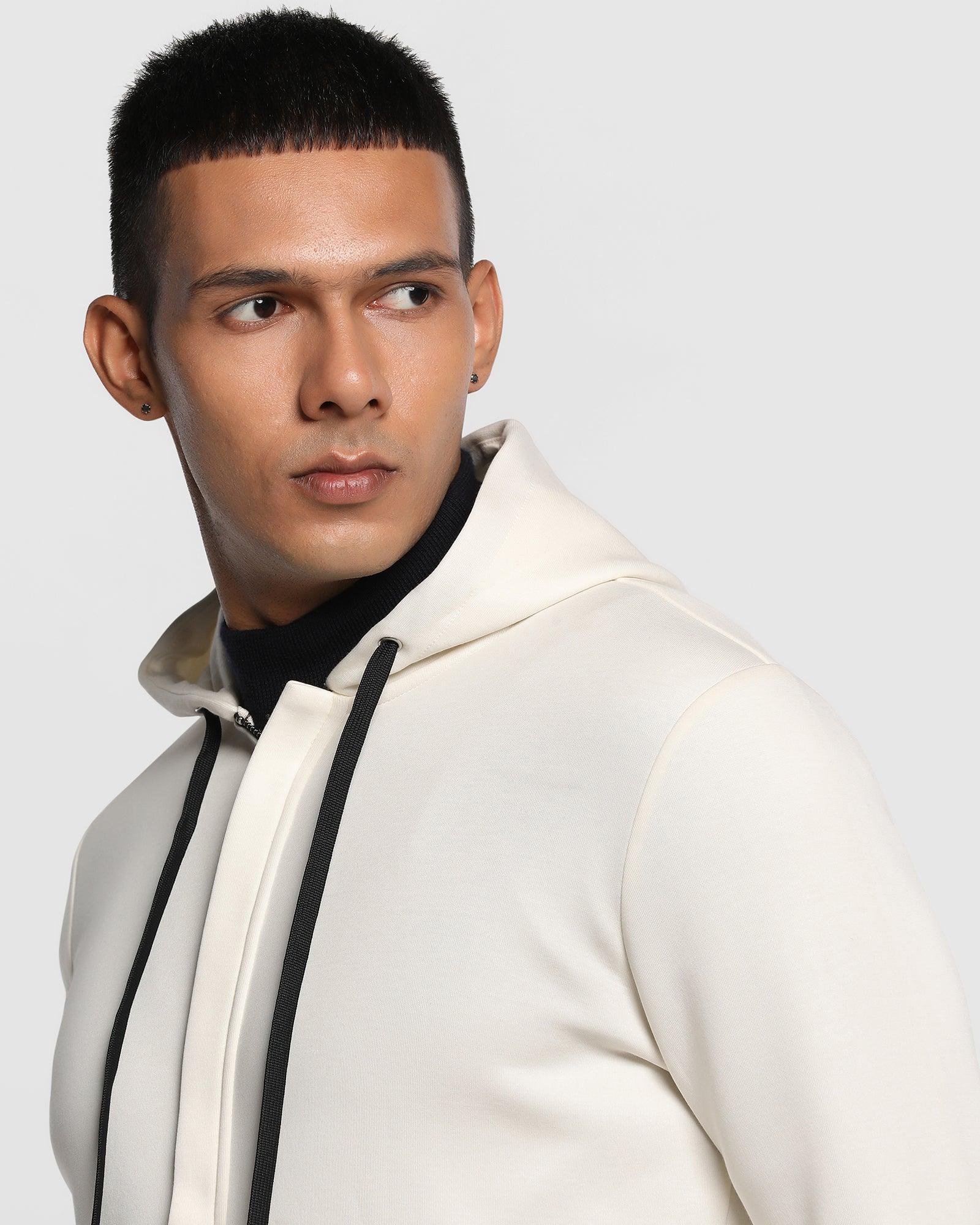 Hoodie Sweatshirt In Off White (Morgan) - Blackberrys