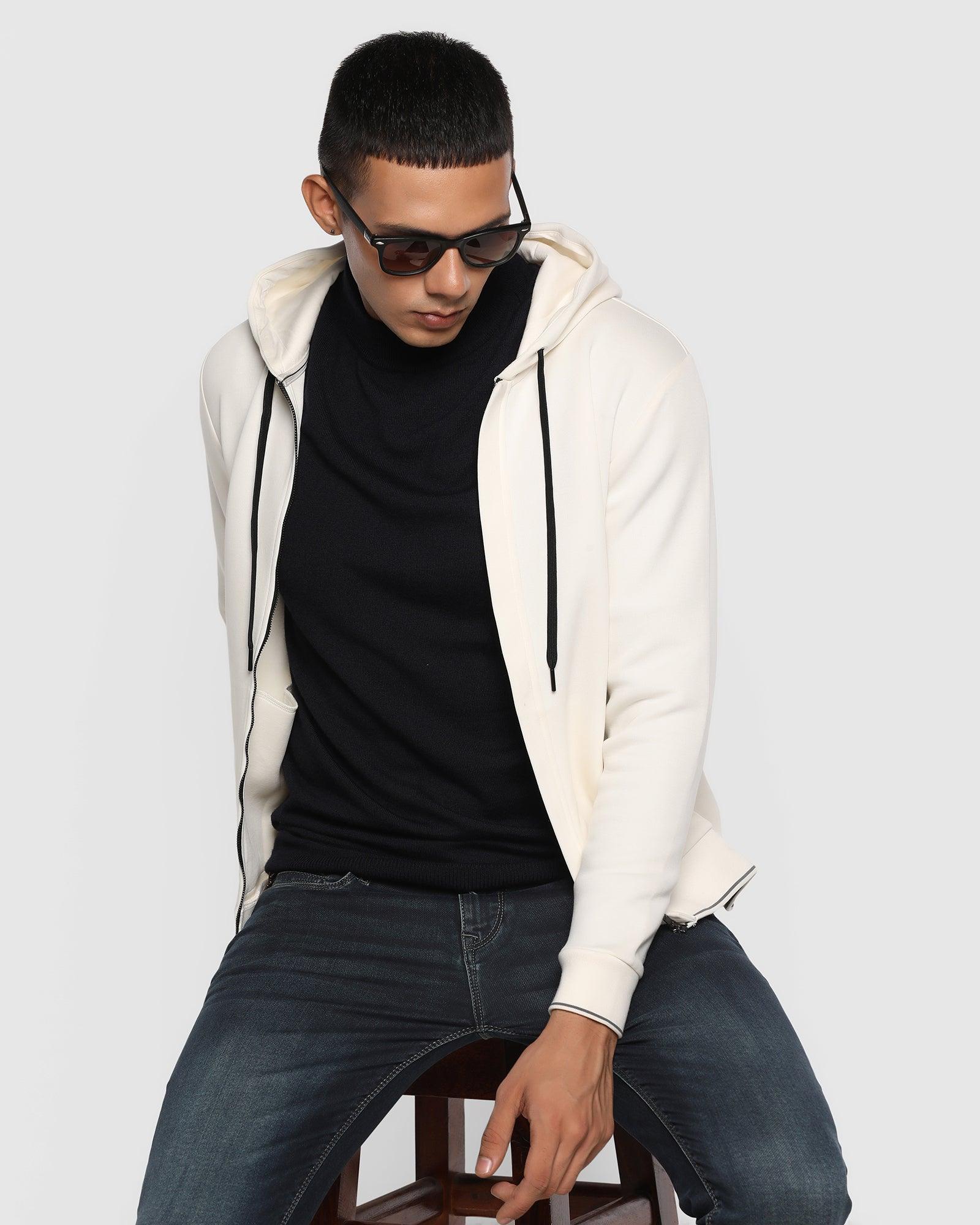 Hoodie Sweatshirt In Off White (Morgan) - Blackberrys