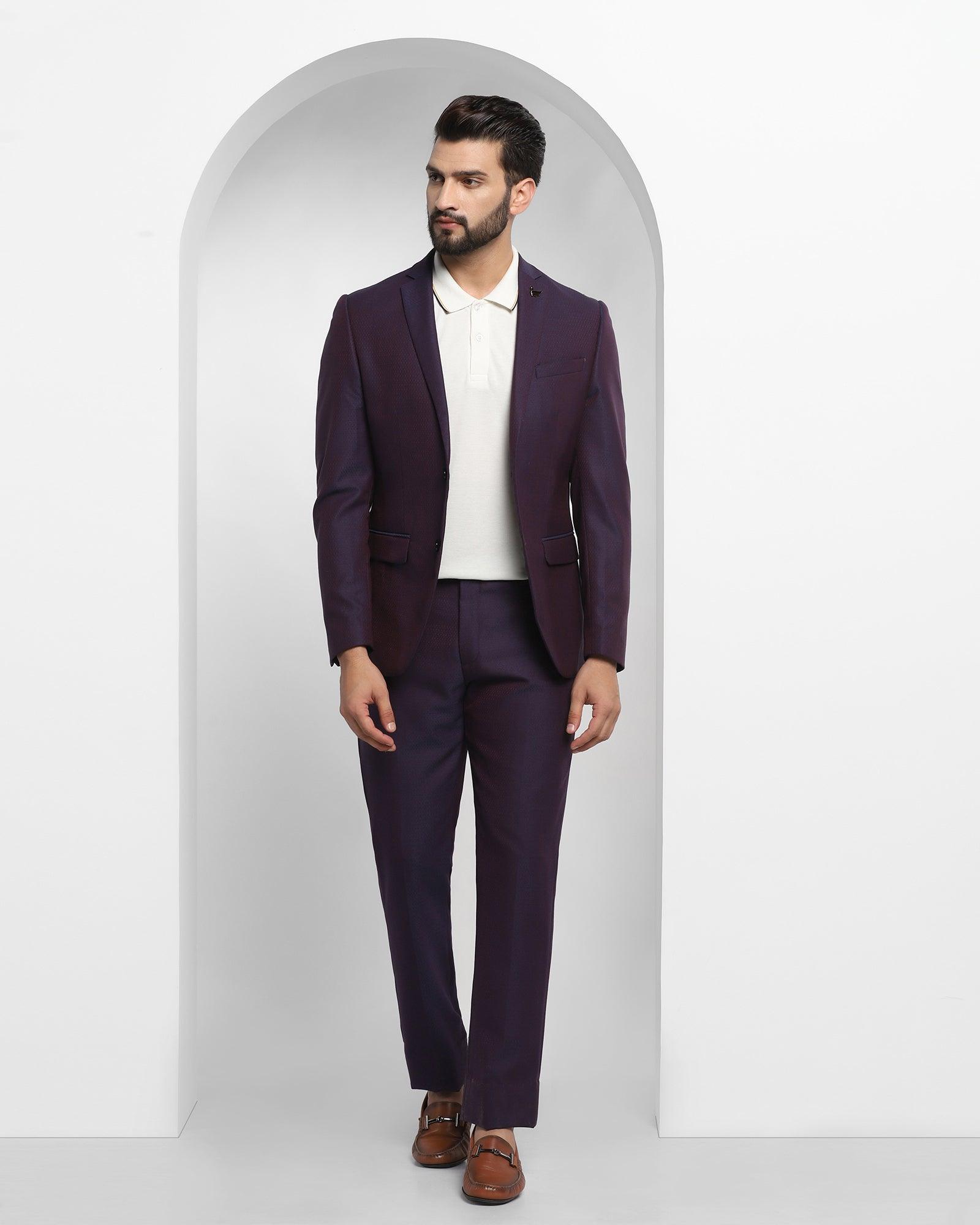 Testin 6X Formal Premium Suit In Wine - blackberrys-clothing