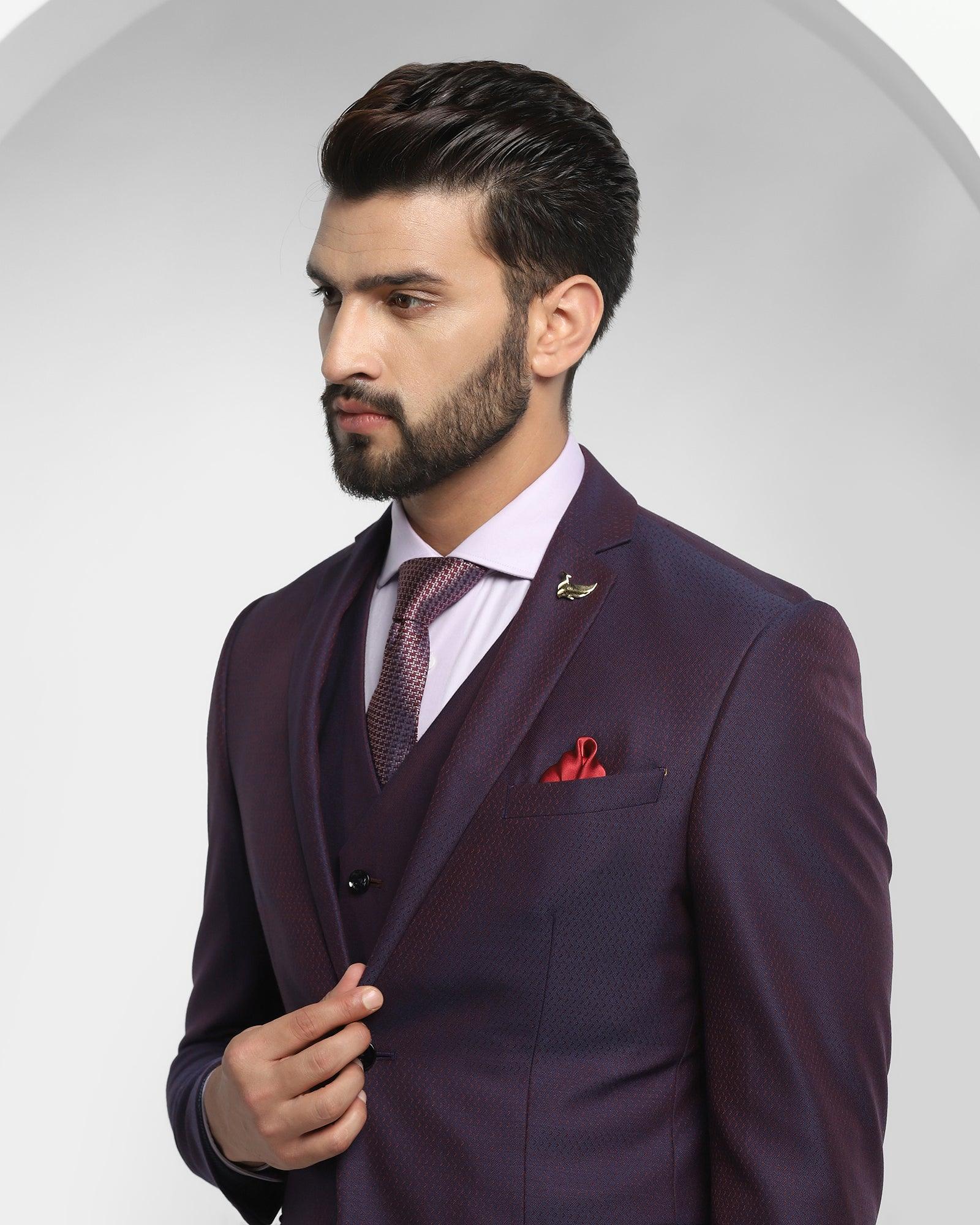 Testin 6X Formal Premium Suit In Wine - blackberrys-clothing
