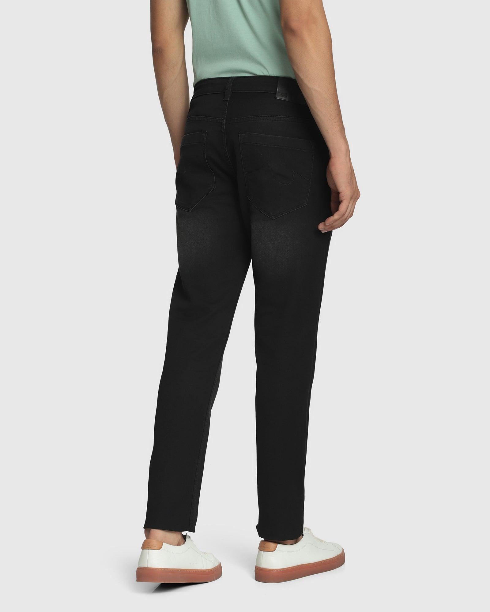 Textured Casual Jeans In Black Buff Fit (Betsy) - Blackberrys