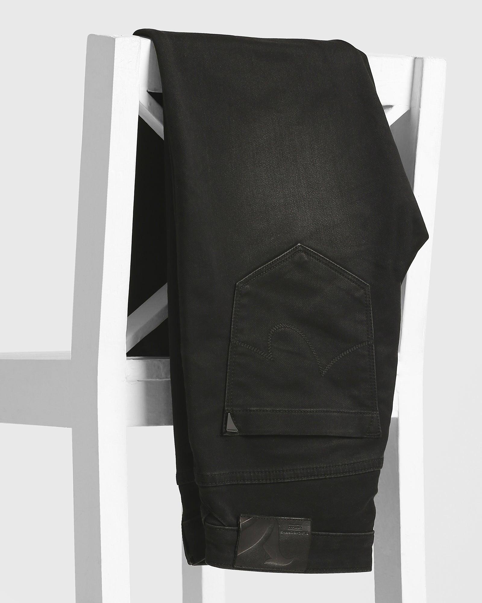 Textured Casual Jeans In Black Buff Fit (Betsy) - Blackberrys