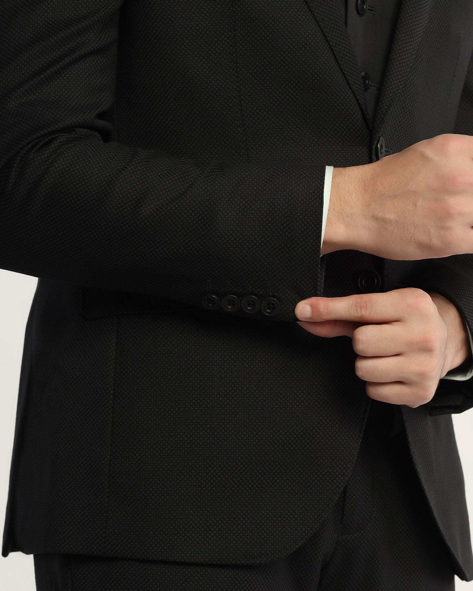 Textured 3 Pcs Suit In Olive (Rolfe) - Blackberrys