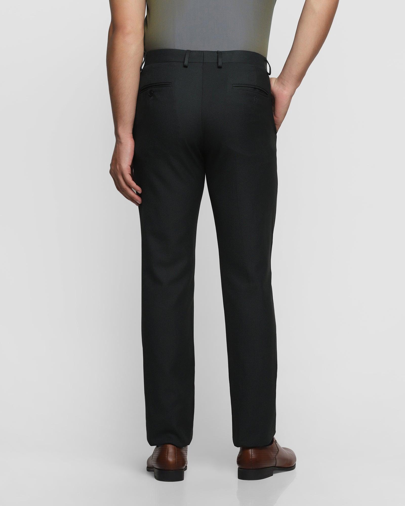 Textured Formal Trousers In Olive B-95 (Simon) - Blackberrys