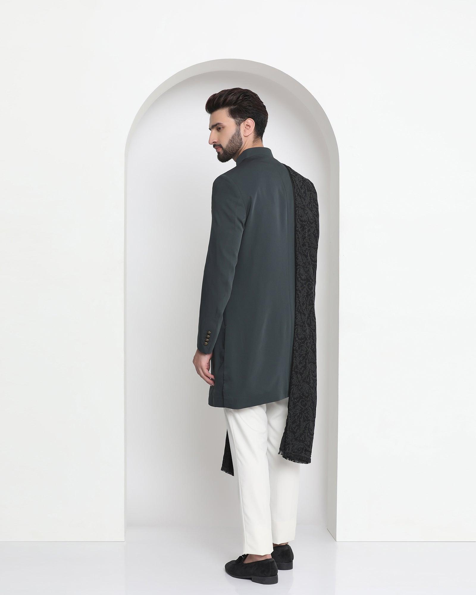 Ethnic 2 Pcs Suit In Green (Tren) - Blackberrys