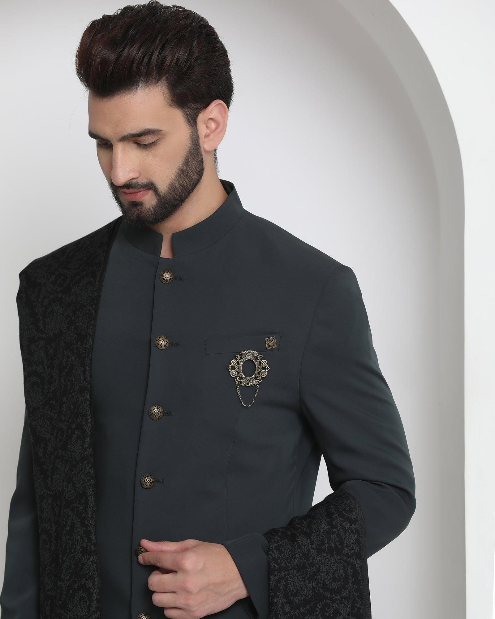 Ethnic 2 Pcs Suit In Green (Tren) - Blackberrys