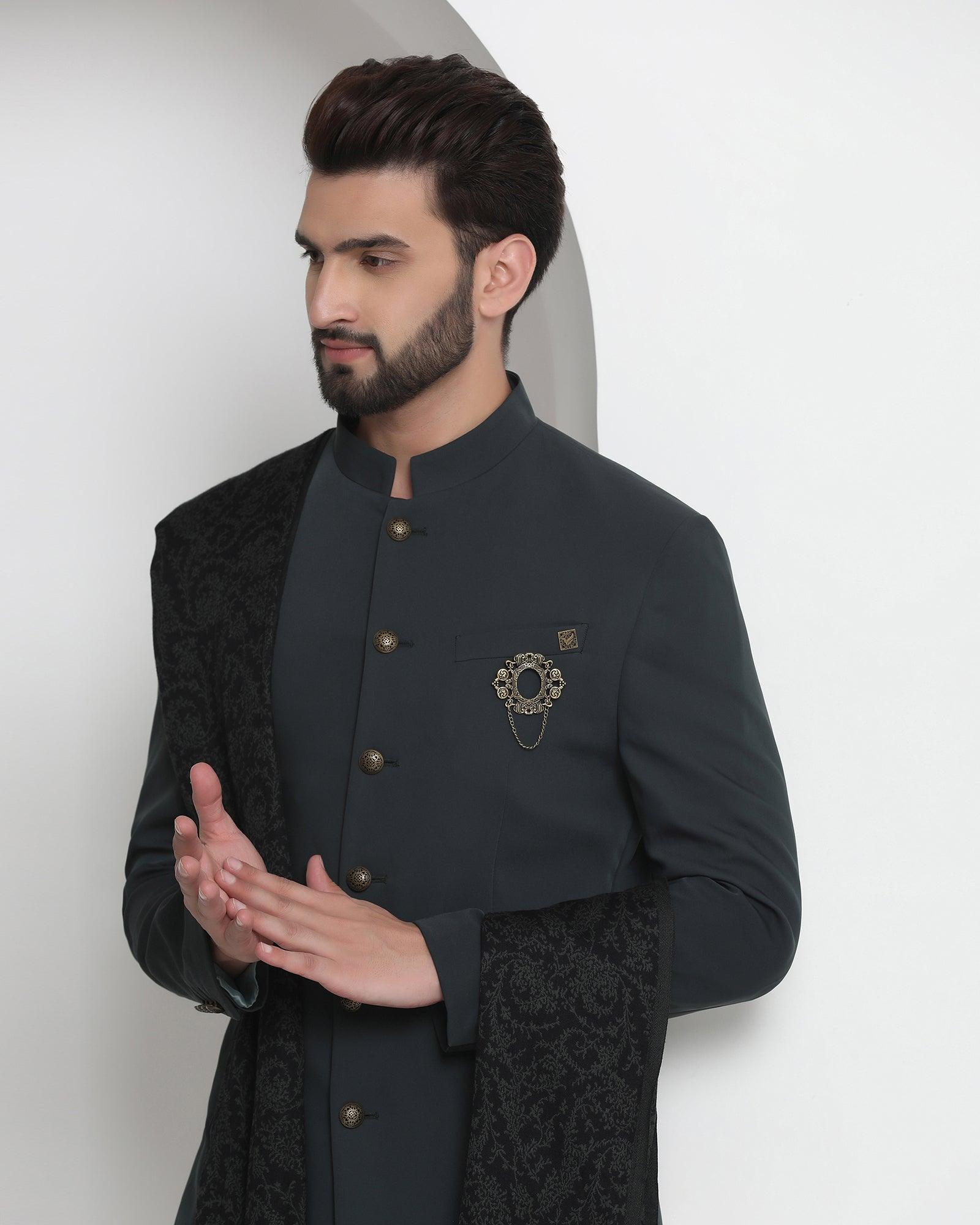 Ethnic 2 Pcs Suit In Green (Tren) - Blackberrys