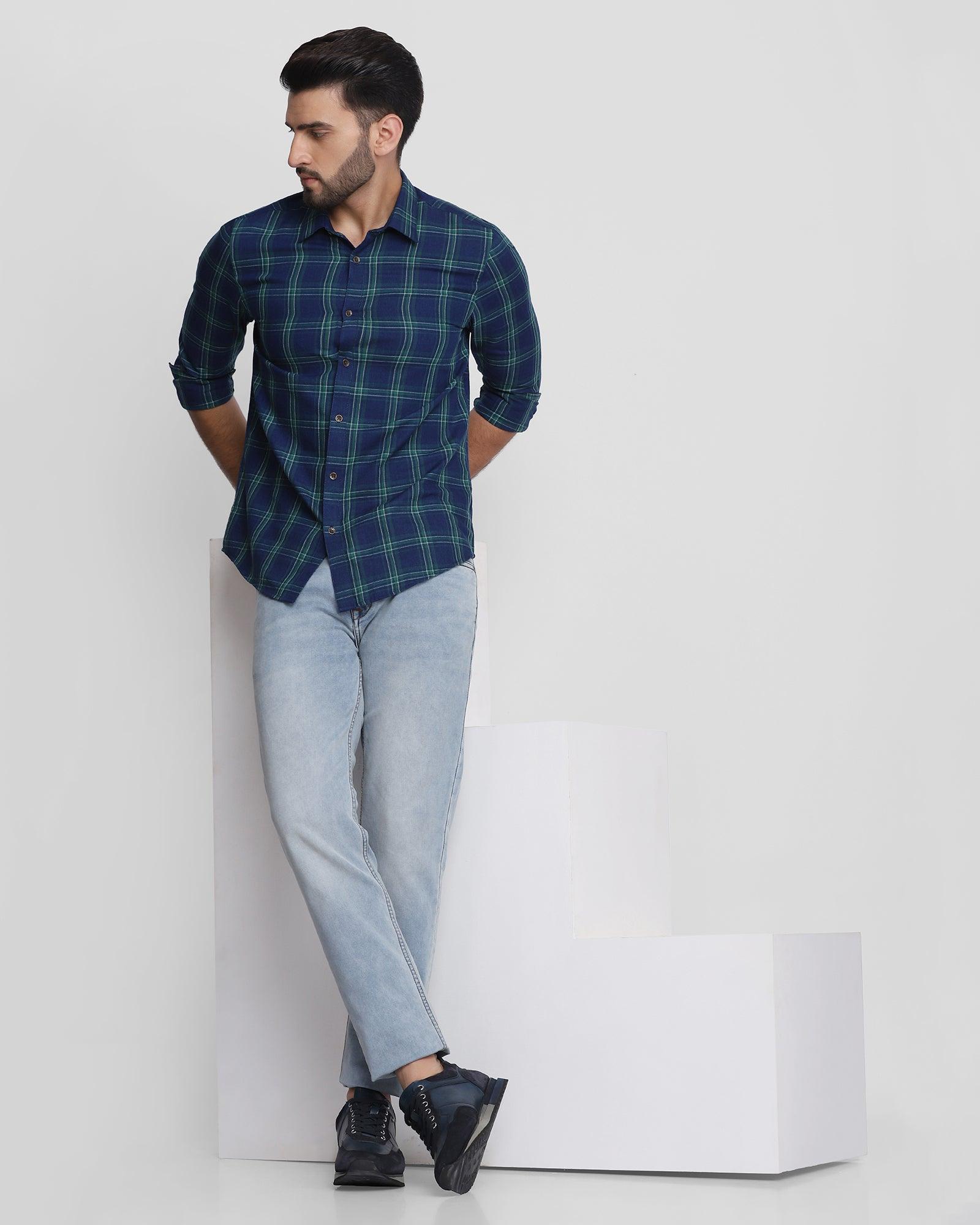 Check Casual Shirt In Olive (Decky) - Blackberrys