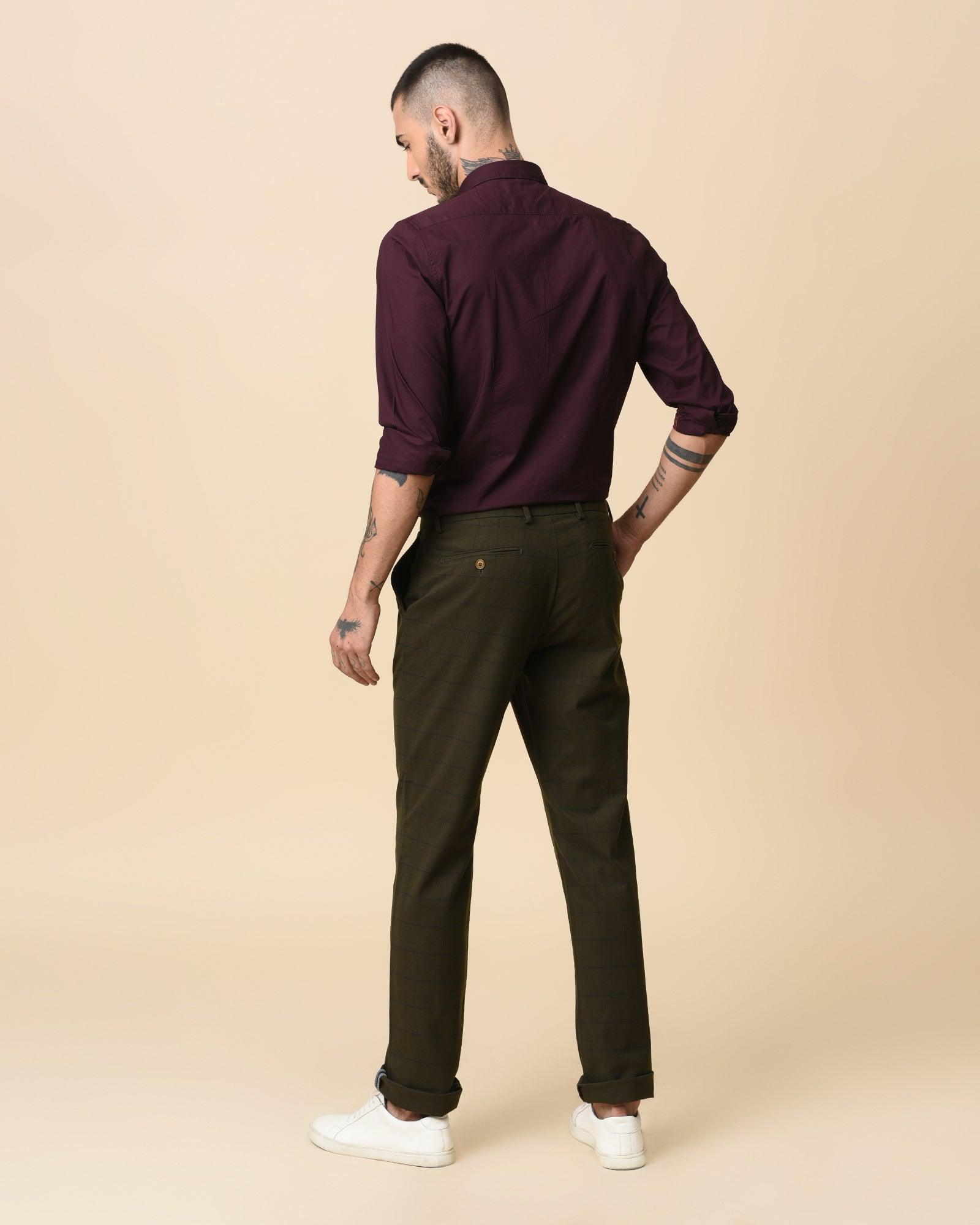 Loki Casual Relax Fit Khakis In Olive