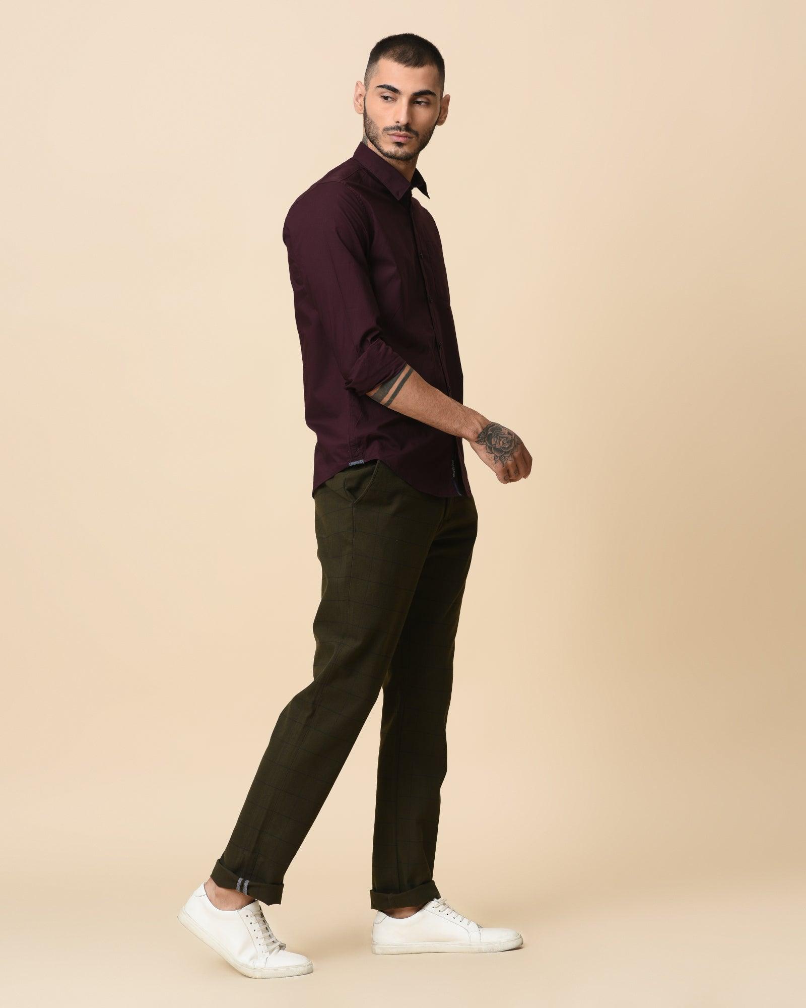 Loki Casual Relax Fit Khakis In Olive