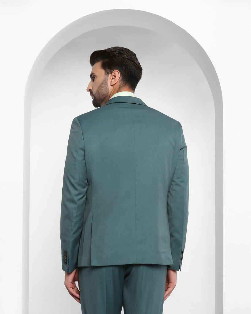 Two Piece Teal Solid Formal Suit - Cabrey