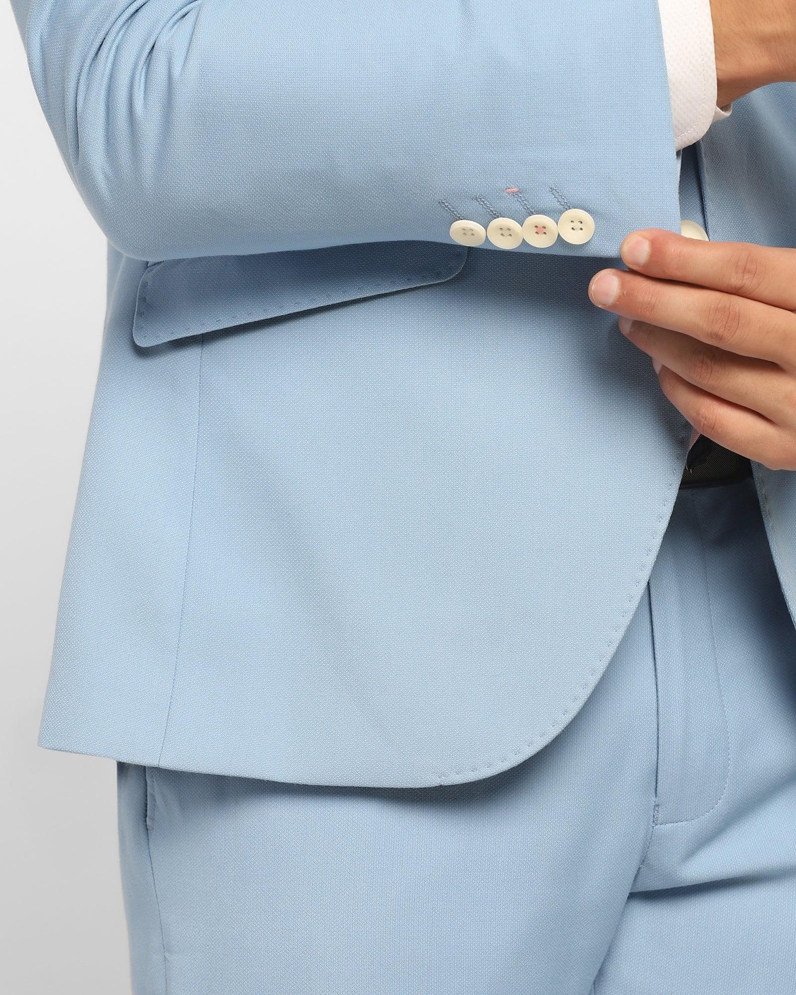 Solid 3 Pcs Suit In Blue (Oleto) - Blackberrys