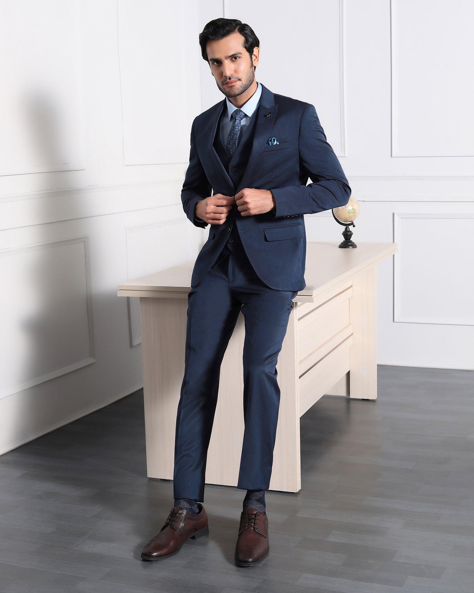 dark blue formal dress men Valnti Signature Dark Navy Blue Dress Shirt Elegant & Comfy