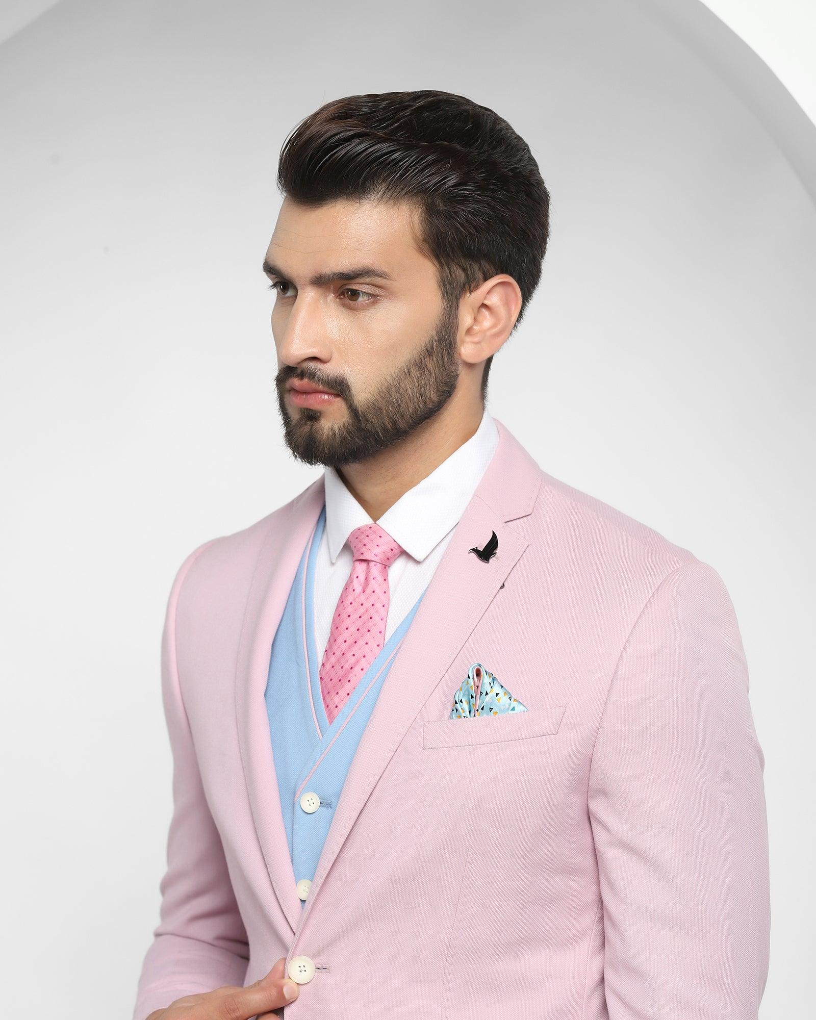 Arrow Pink Regular Fit Three Piece Suit