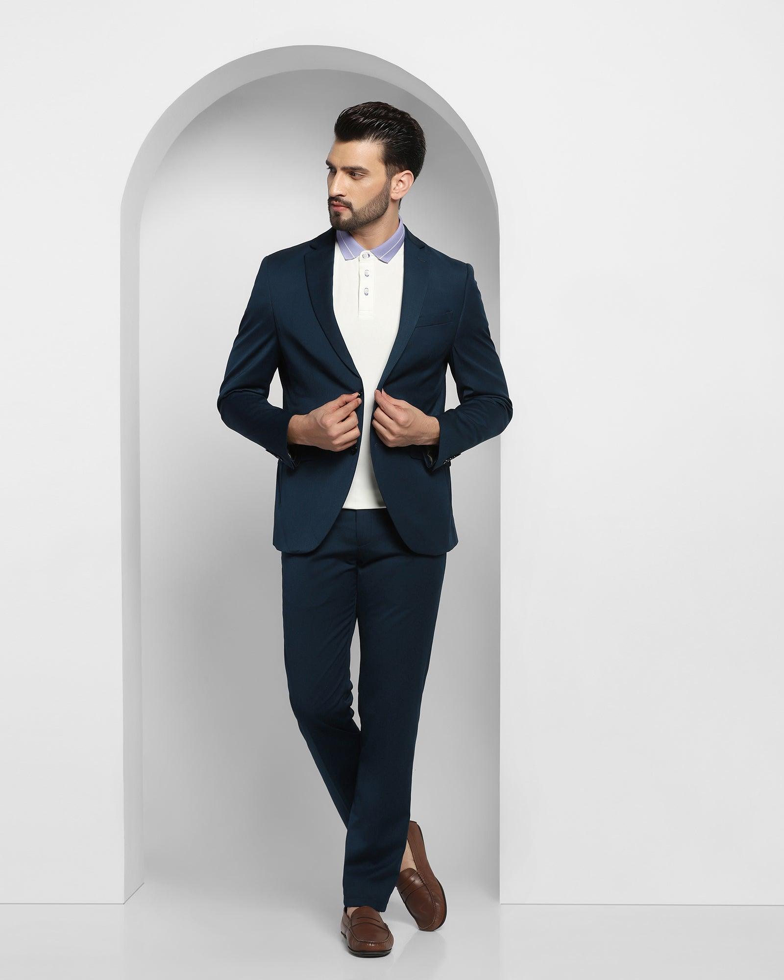 Solid 3 Pcs Suit In Teal (Edwin) - Blackberrys