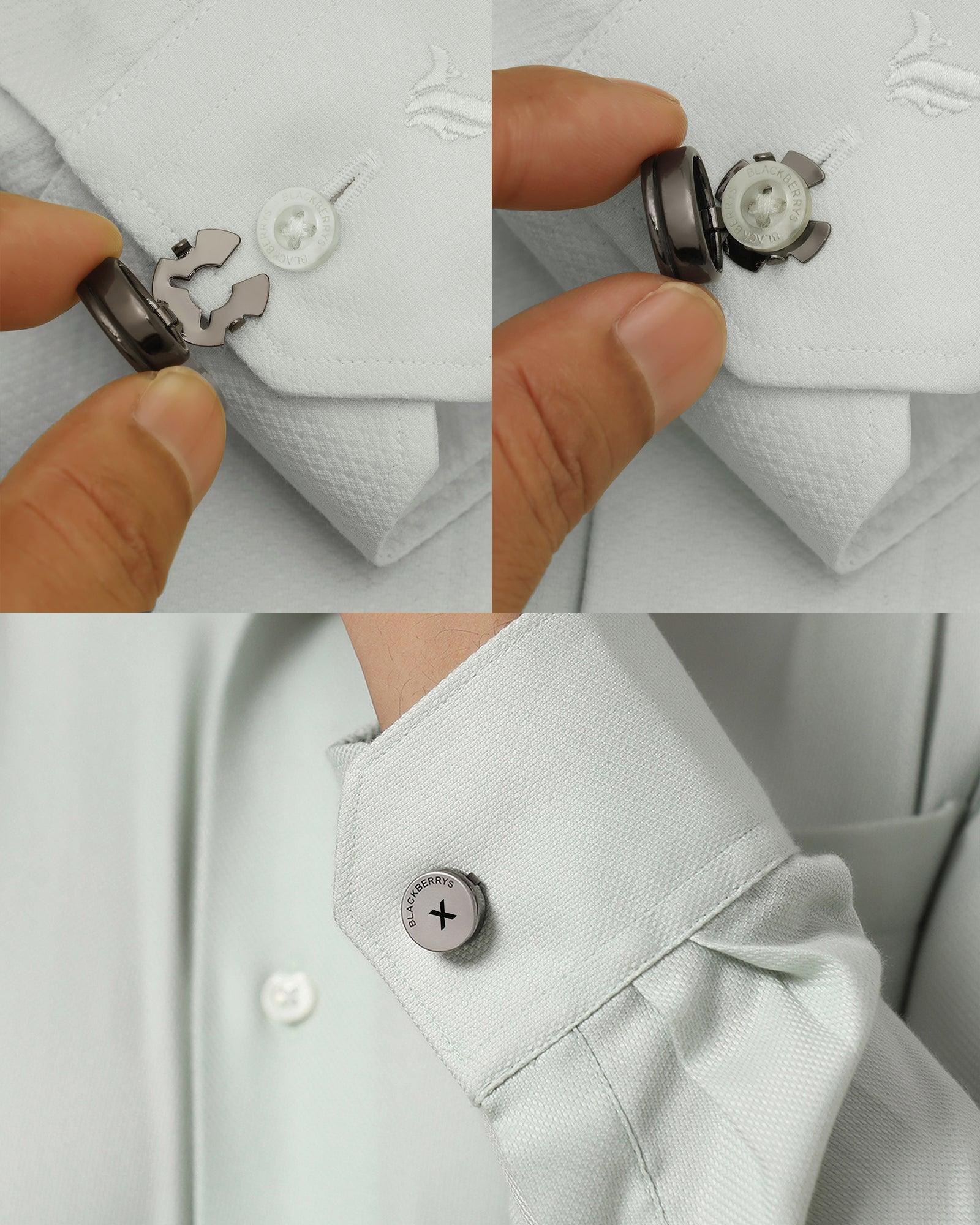 Personalised Shirt Button Cover With Alphabetic Initial-X