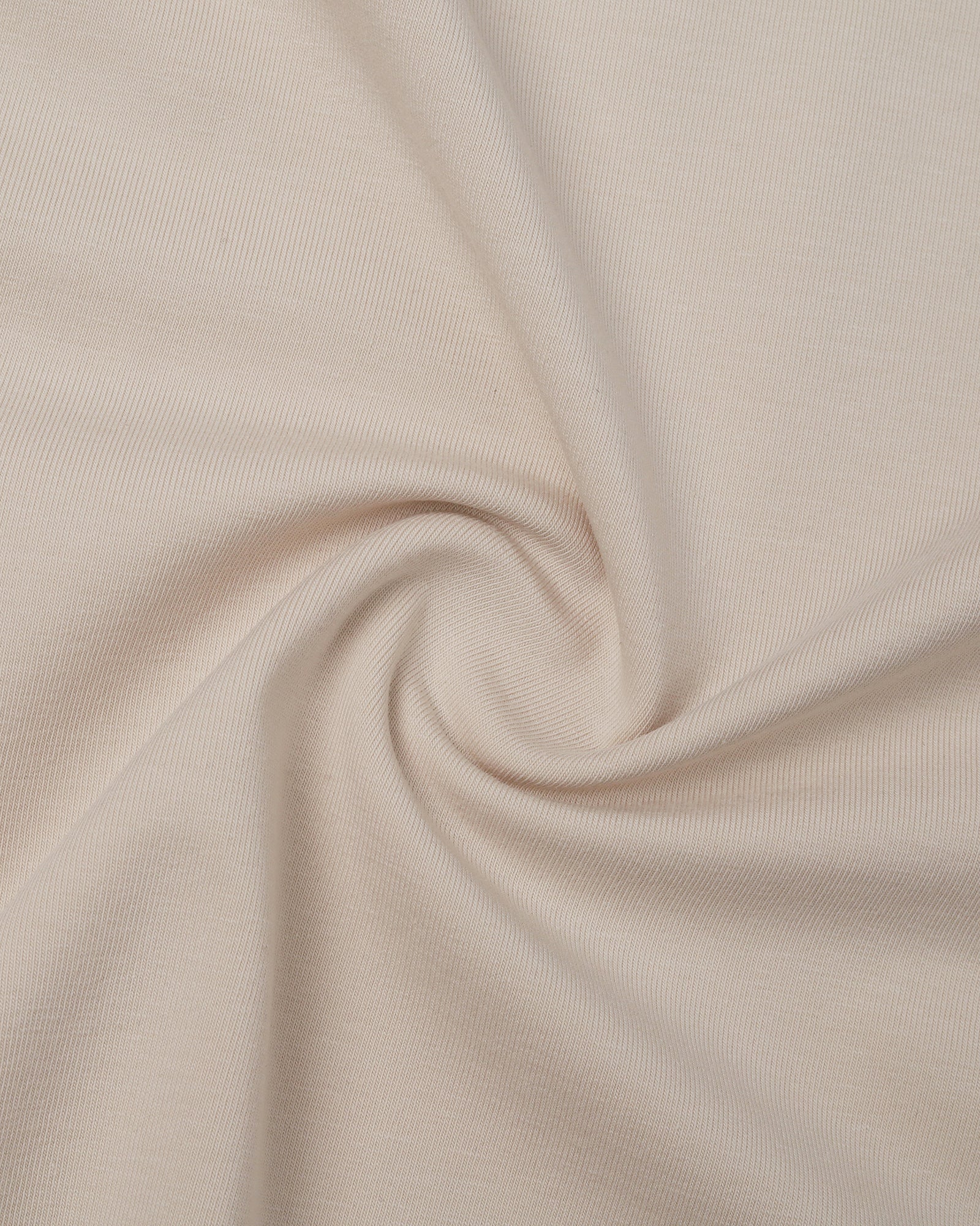 Almond Beige Crew Neck Printed T-Shirt - Supi