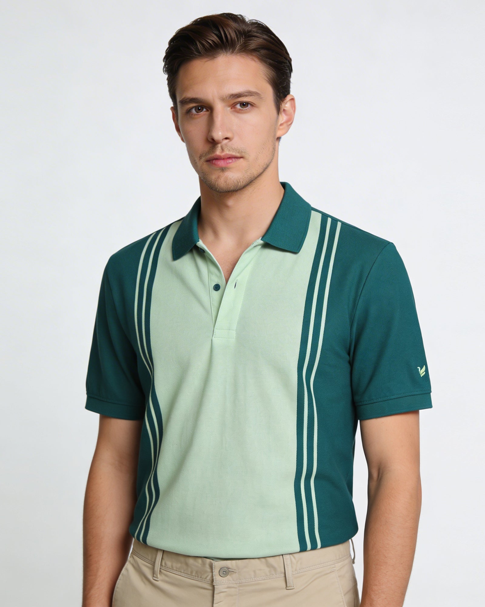 Alpine Green Stripe Polo - Dexter