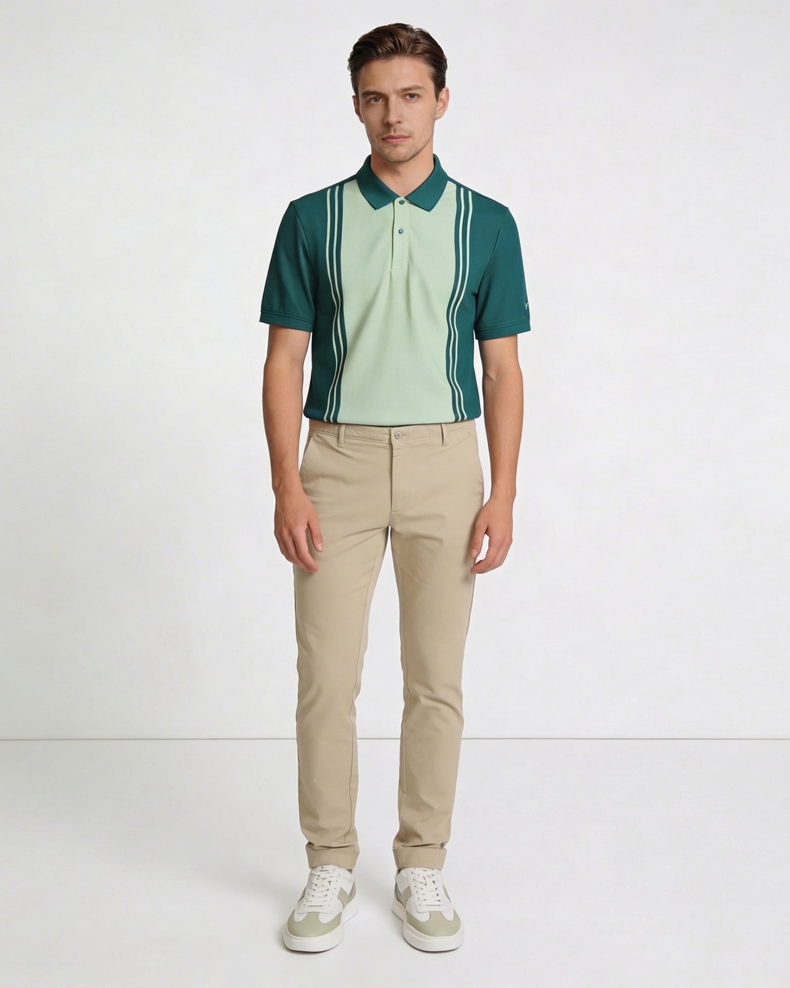 Alpine Green Stripe Polo - Dexter