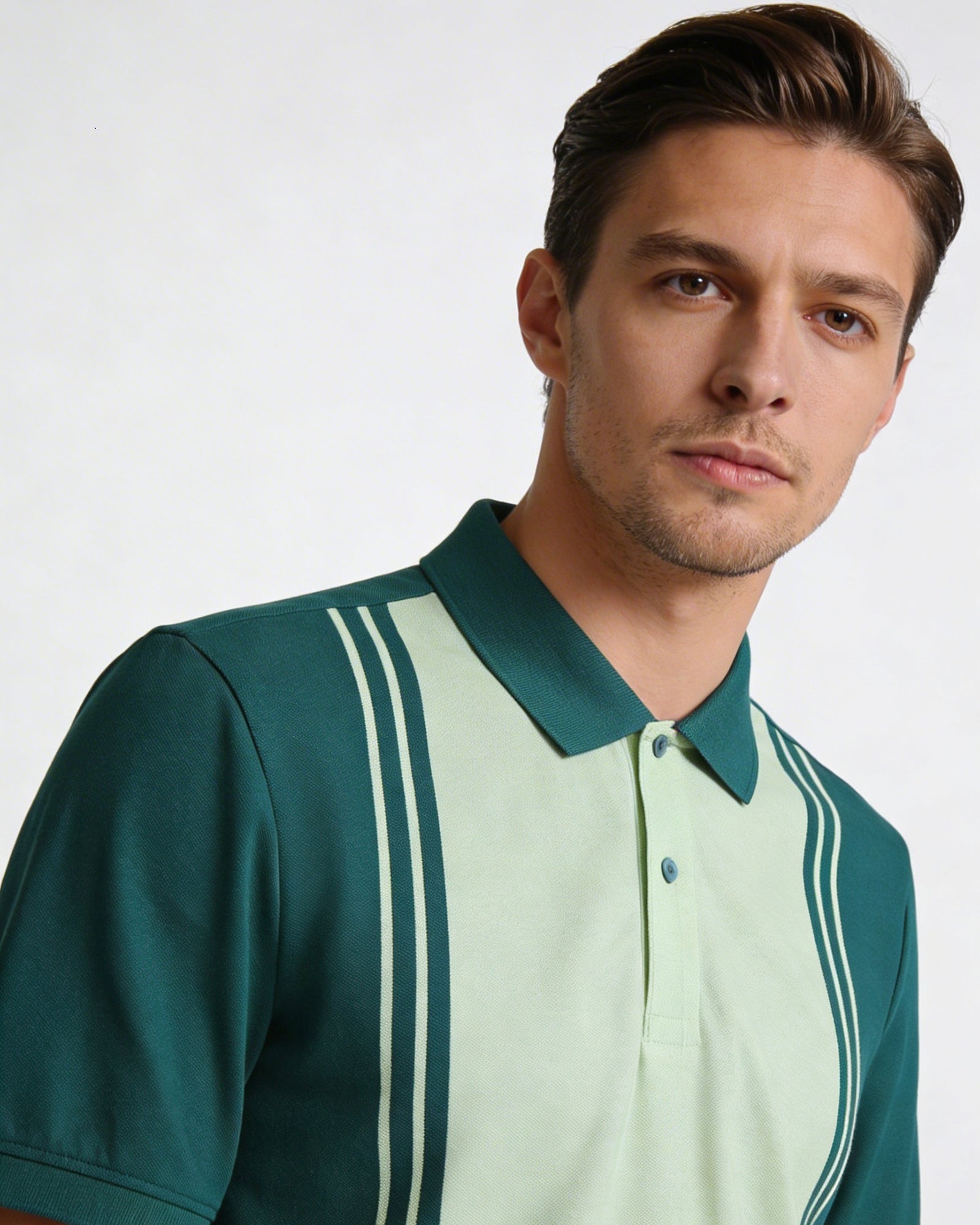 Alpine Green Stripe Polo - Dexter