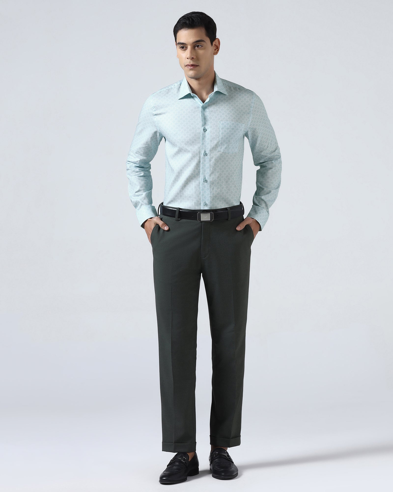 Aqua Printed Shirt - Dunzo